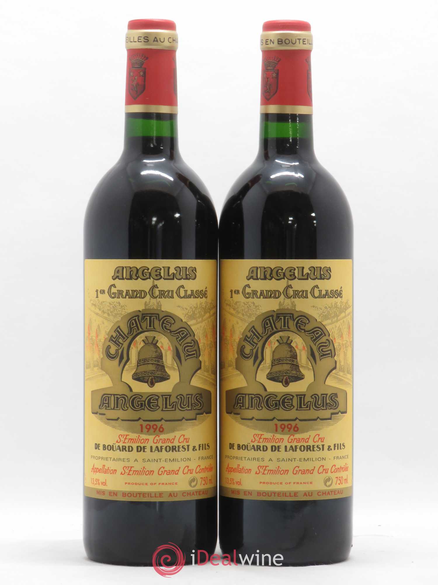 Château Angélus 1er Grand Cru Classé A 1996 - Lot de 2 bouteilles - 0