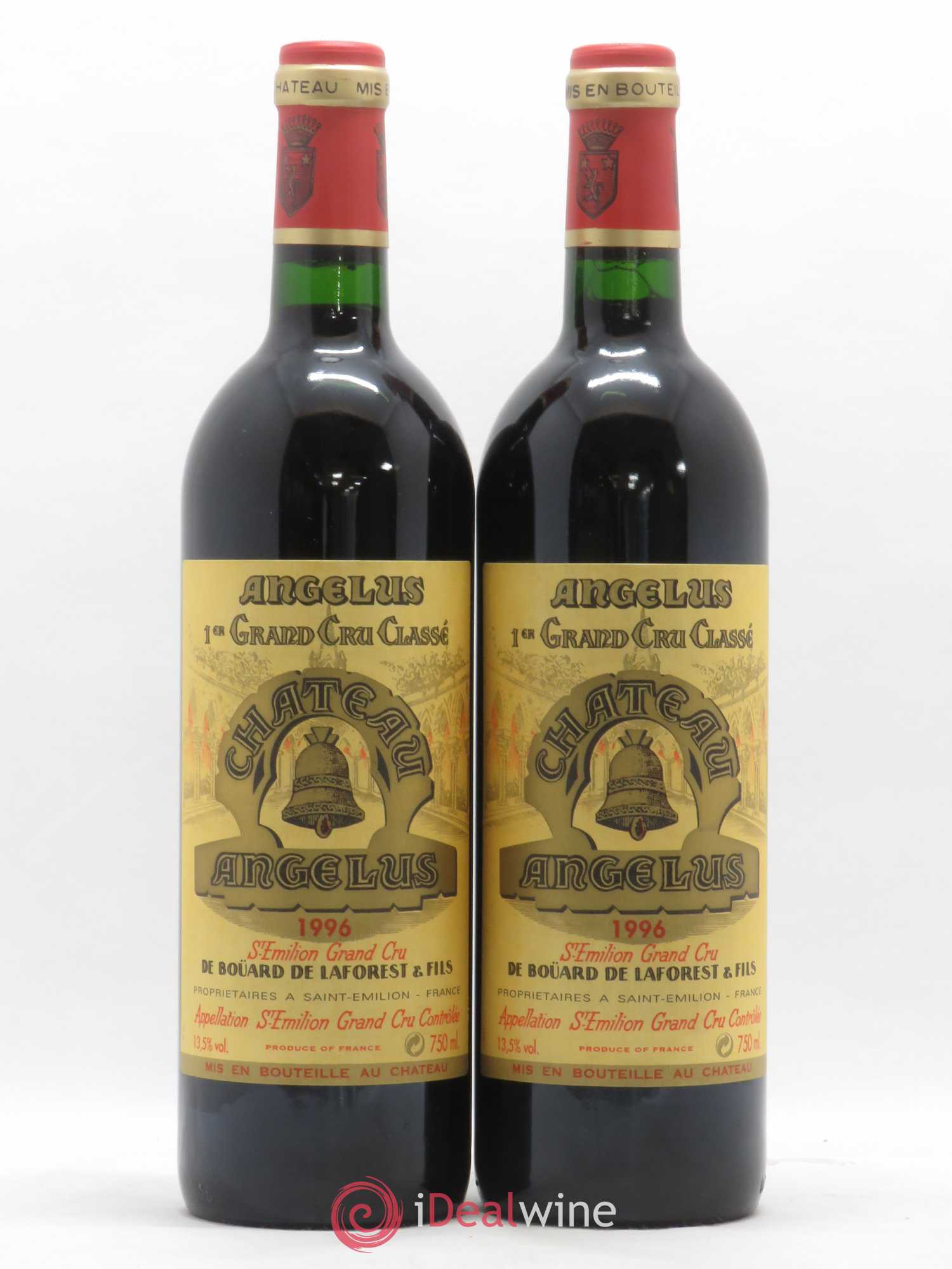 Château Angélus 1er Grand Cru Classé A 1996 - Lot de 2 bouteilles - 0