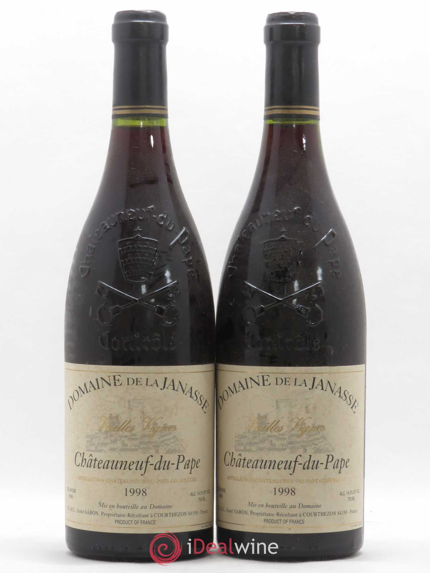 Châteauneuf-du-Pape Cuvée Vieilles Vignes La Janasse (Domaine de) 1998 - Lot de 2 bouteilles - 0