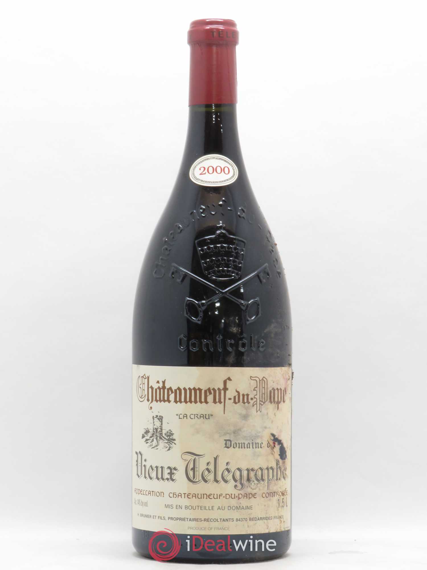 Châteauneuf-du-Pape Vieux Télégraphe (Domaine du) Vignobles Brunier La Crau 2000 - Lot de 1 magnum - 0