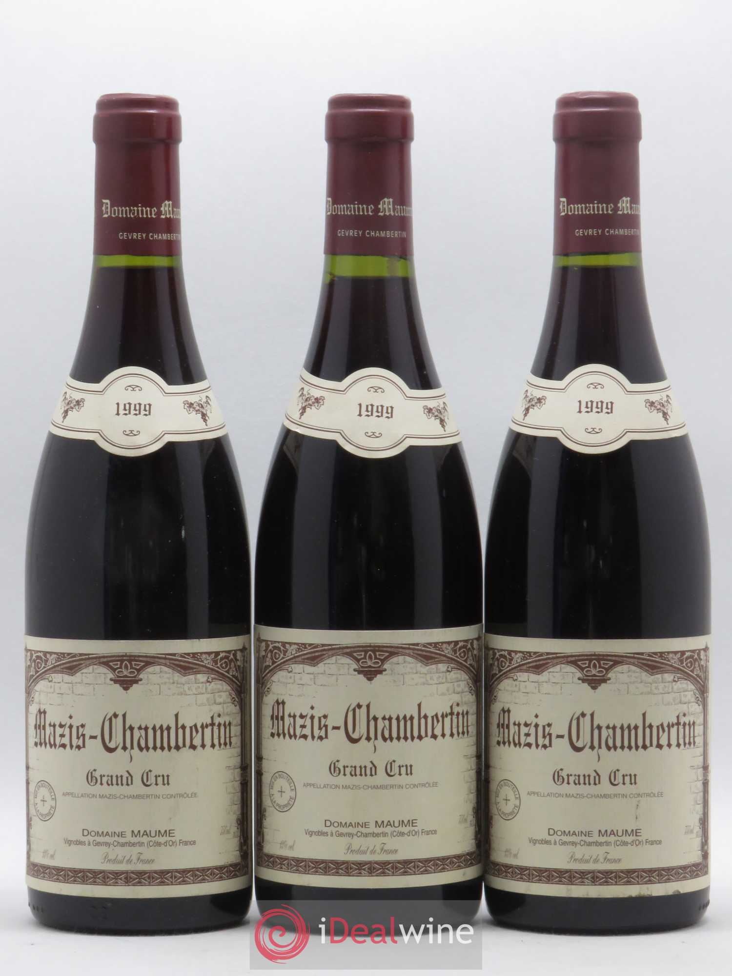 Mazis-Chambertin Grand Cru Maume (Domaine) 1999 - Lot de 3 bouteilles - 0
