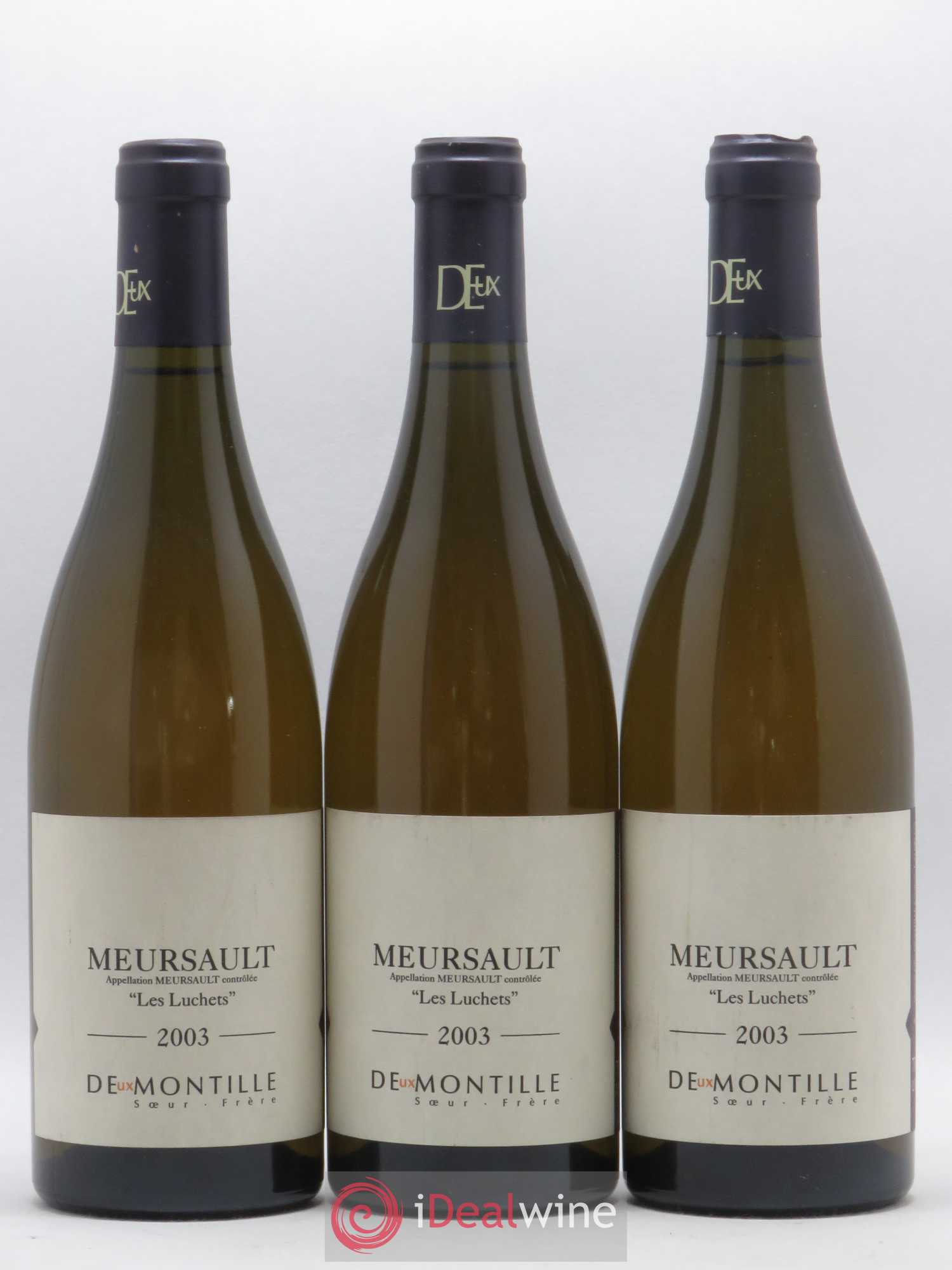 Meursault Les Luchets Maison Deux Montille 2003 - Posten von 3 Flaschen - 0