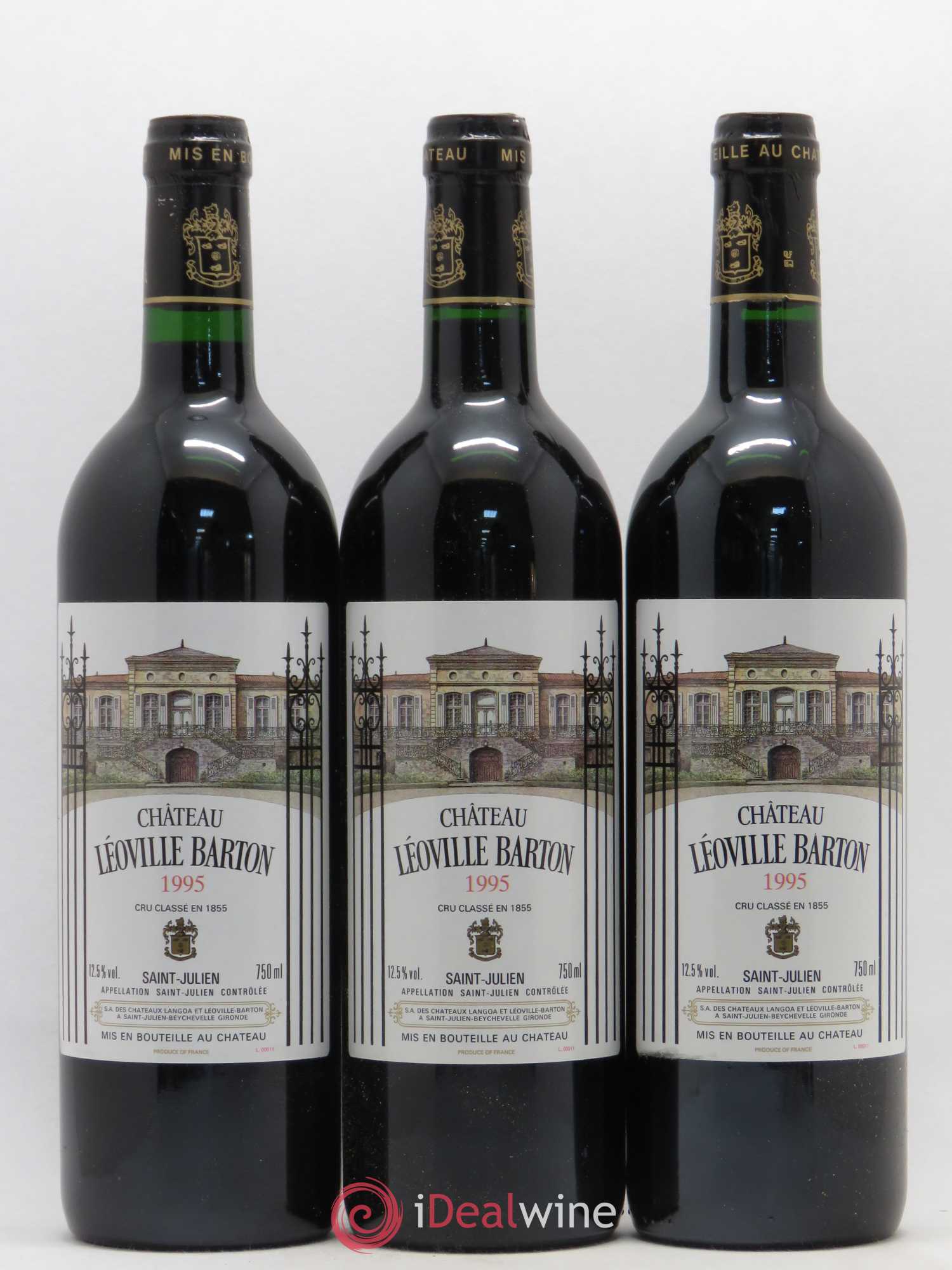 Château Léoville Barton 2ème Grand Cru Classé 1995 - Lot de 12 bouteilles - 1