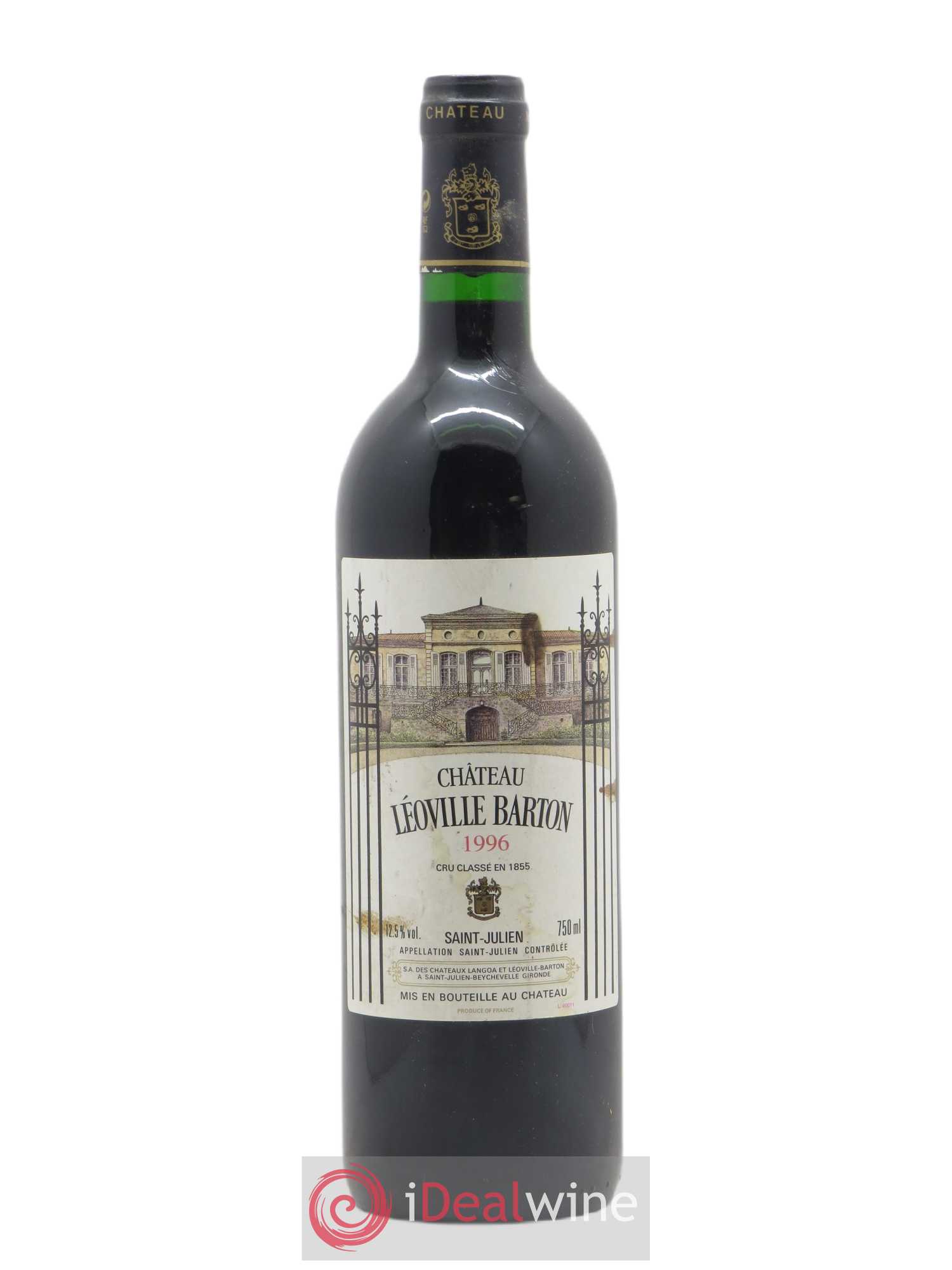 Château Léoville Barton 2ème Grand Cru Classé 1996 - Lot de 1 bouteille - 0