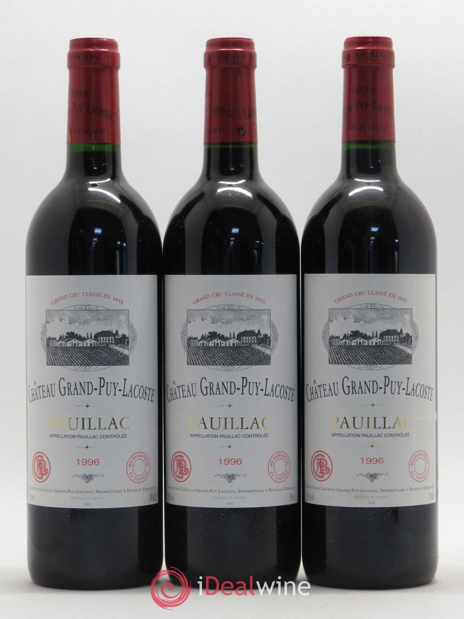 Château Grand Puy Lacoste 5ème Grand Cru Classé 1996 - Lot de 12 bouteilles - 1