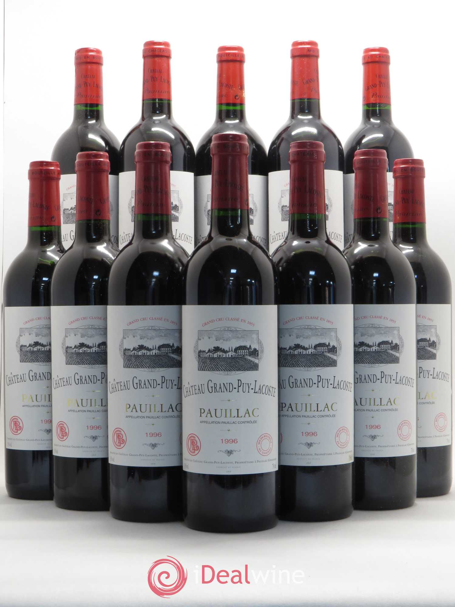 Château Grand Puy Lacoste 5ème Grand Cru Classé 1996 - Lot de 12 bouteilles - 0