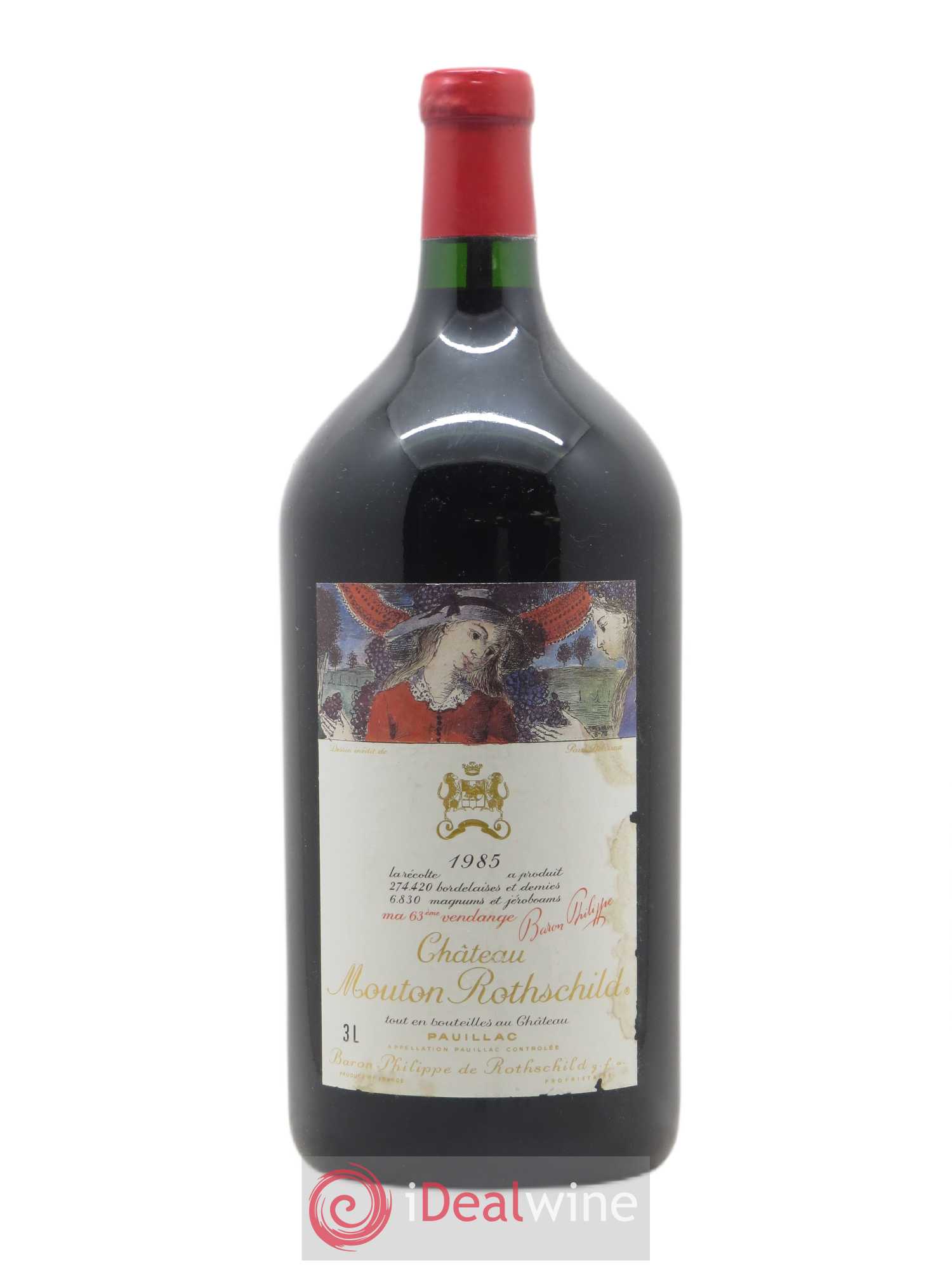 Château Mouton Rothschild 1er Grand Cru Classé 1985 - Lot de 1 double magnum - 0