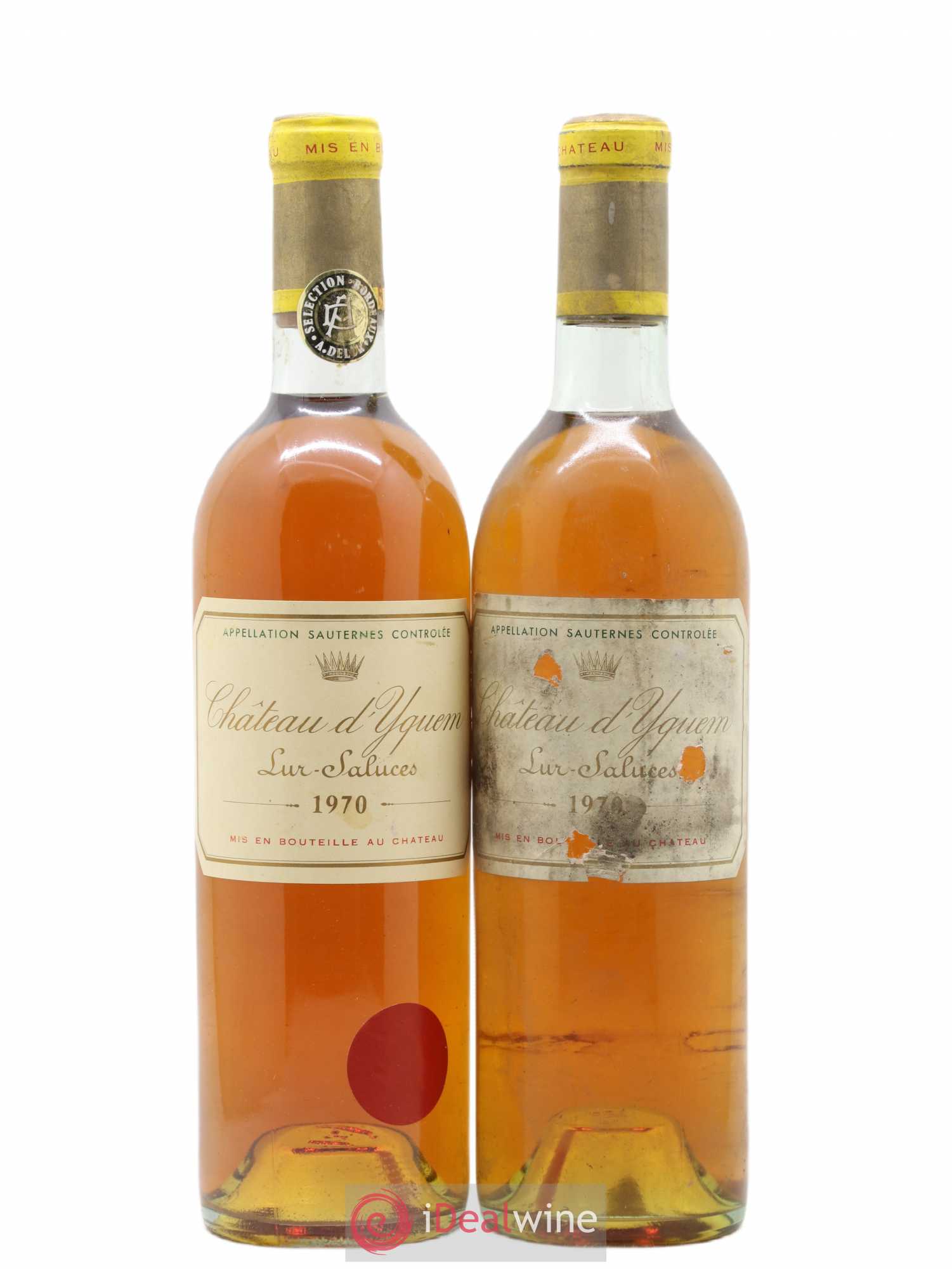 Château d' Yquem 1er Cru Classé Supérieur 1970 - Lotto di 2 bottiglie - 0