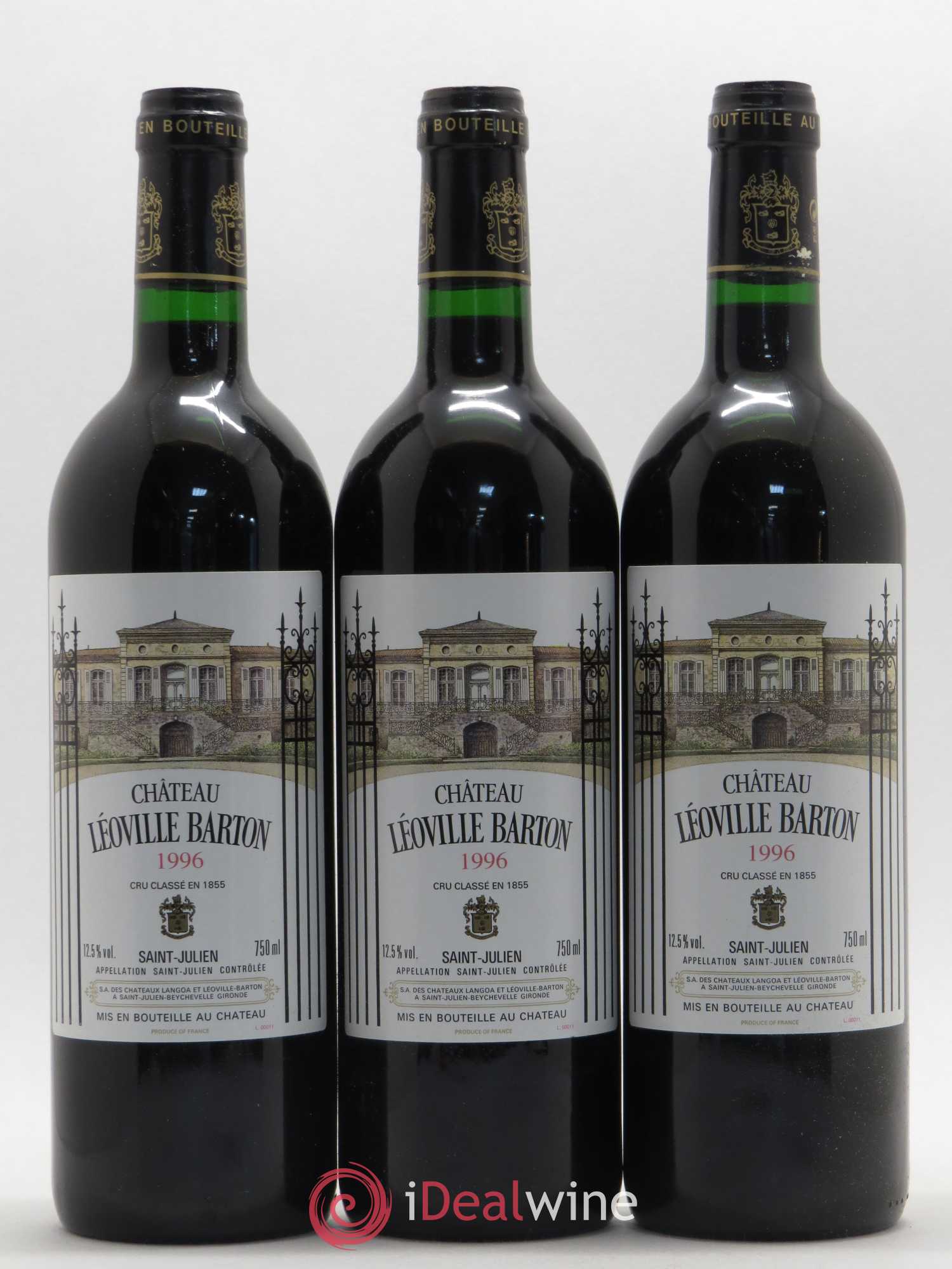 Château Léoville Barton 2ème Grand Cru Classé 1996 - Lot de 12 bouteilles - 1