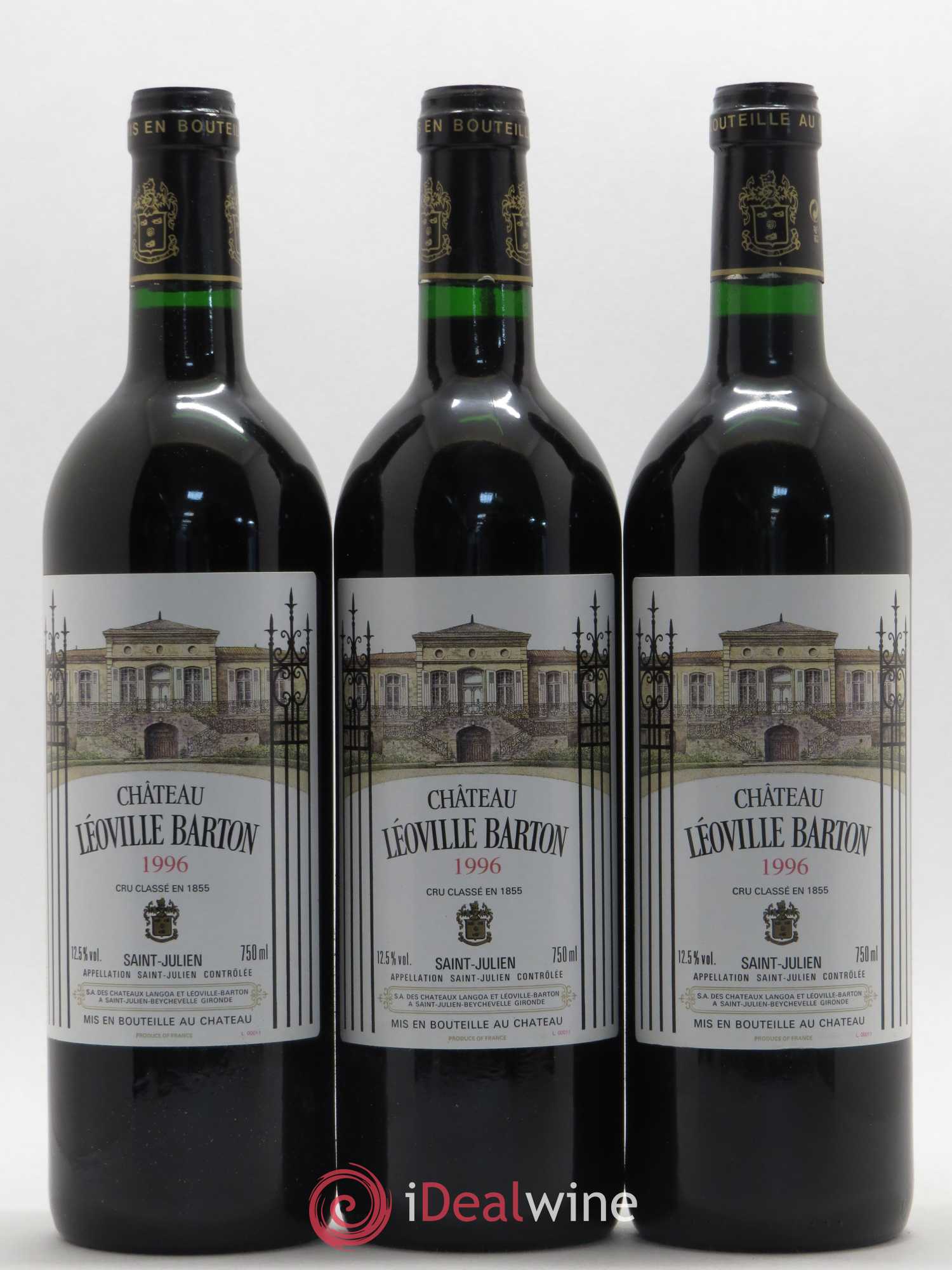 Château Léoville Barton 2ème Grand Cru Classé 1996 - Lot de 12 bouteilles - 2