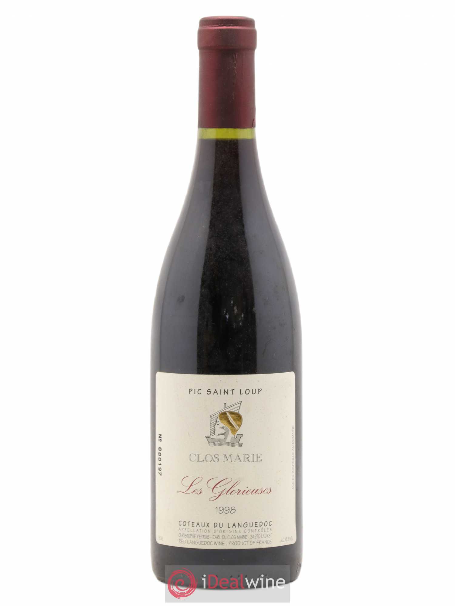 Pic Saint-Loup Clos Marie Les Glorieuses Christophe Peyrus et Françoise Julien 1998 - Lot de 1 bouteille - 0