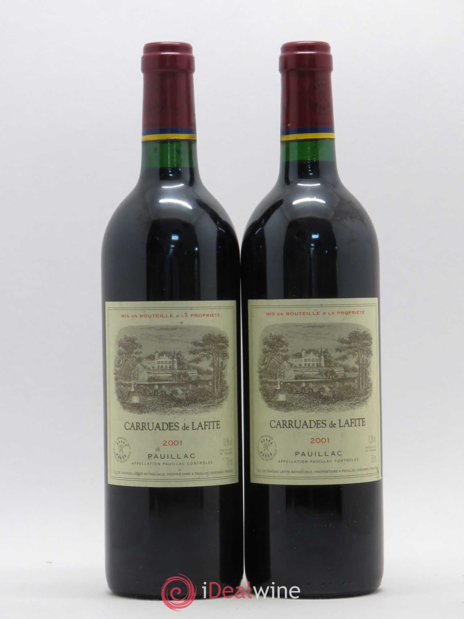 Carruades de Lafite Rothschild Second Vin 2001 - Lot de 2 bouteilles - 0