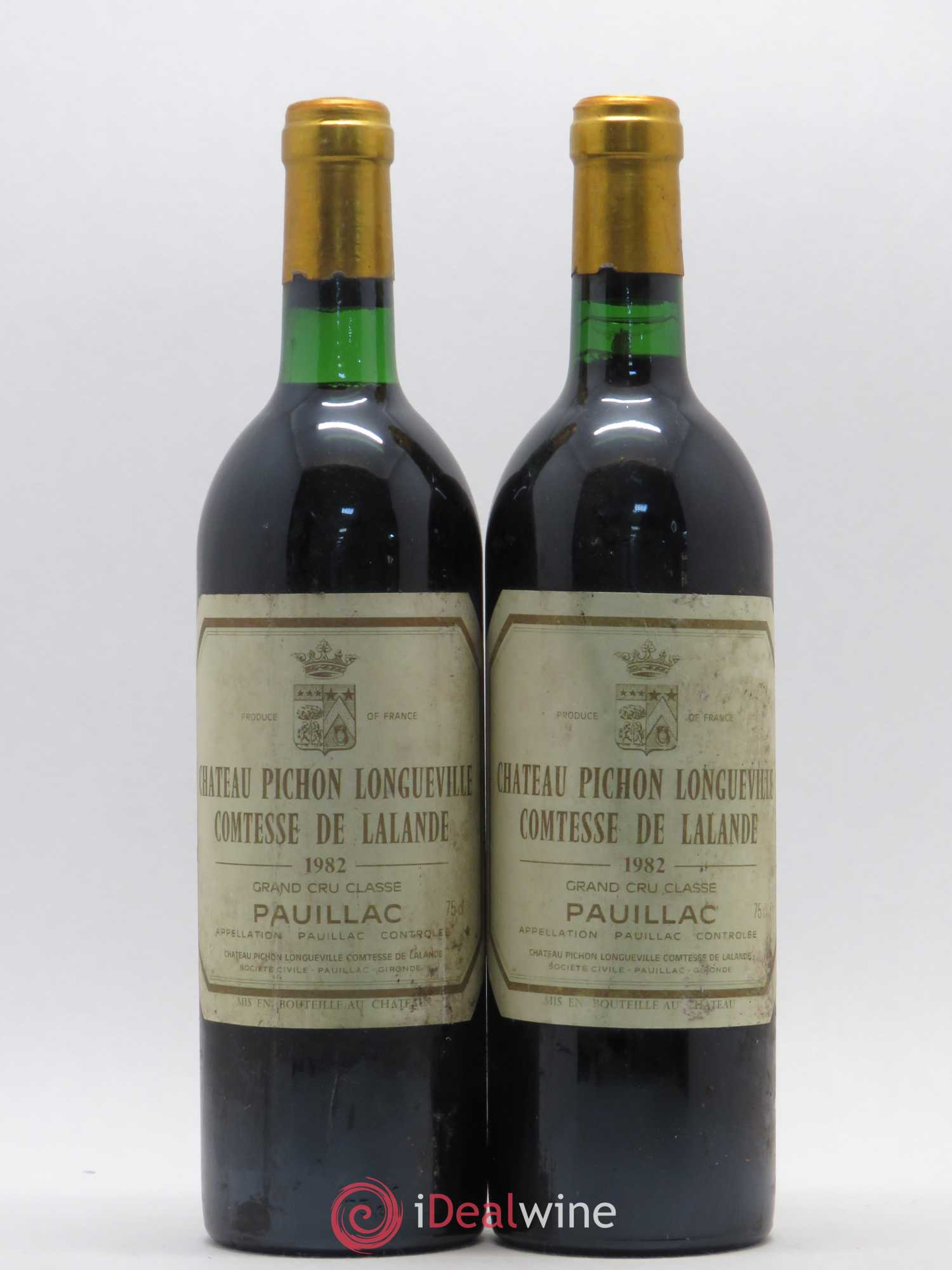 Château Pichon Longueville Comtesse de Lalande 2ème Grand Cru Classé 1982 - Lot de 2 bouteilles - 0