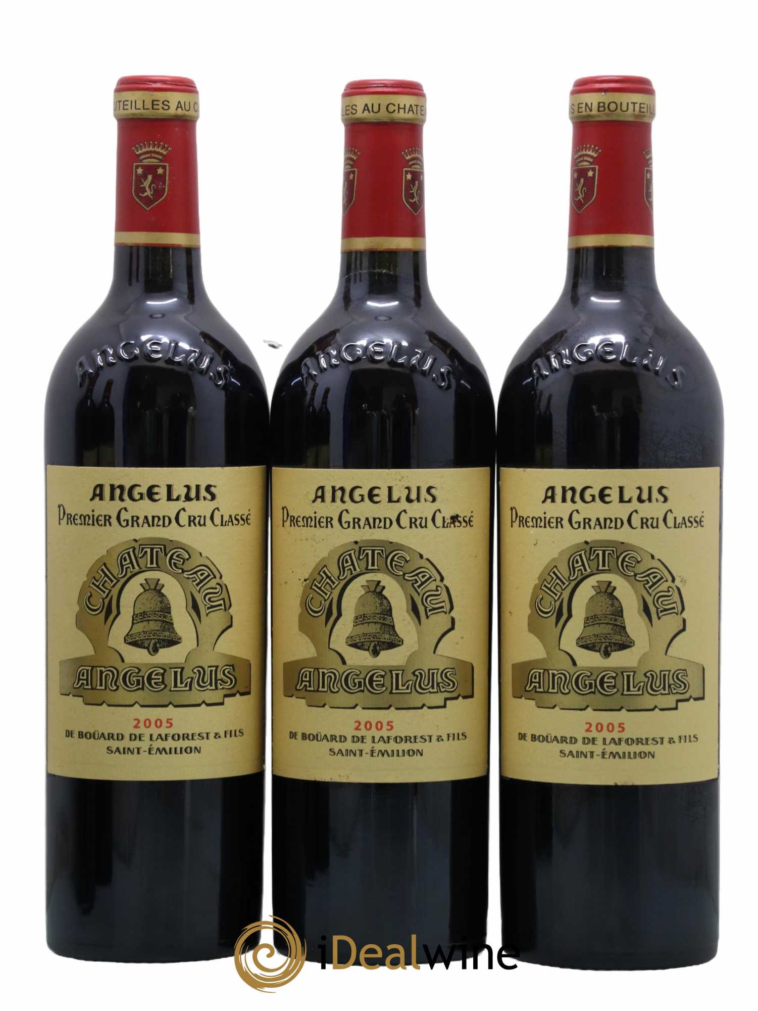 Château Angélus 1er Grand Cru Classé A 2005 - Lot de 3 bouteilles - 0