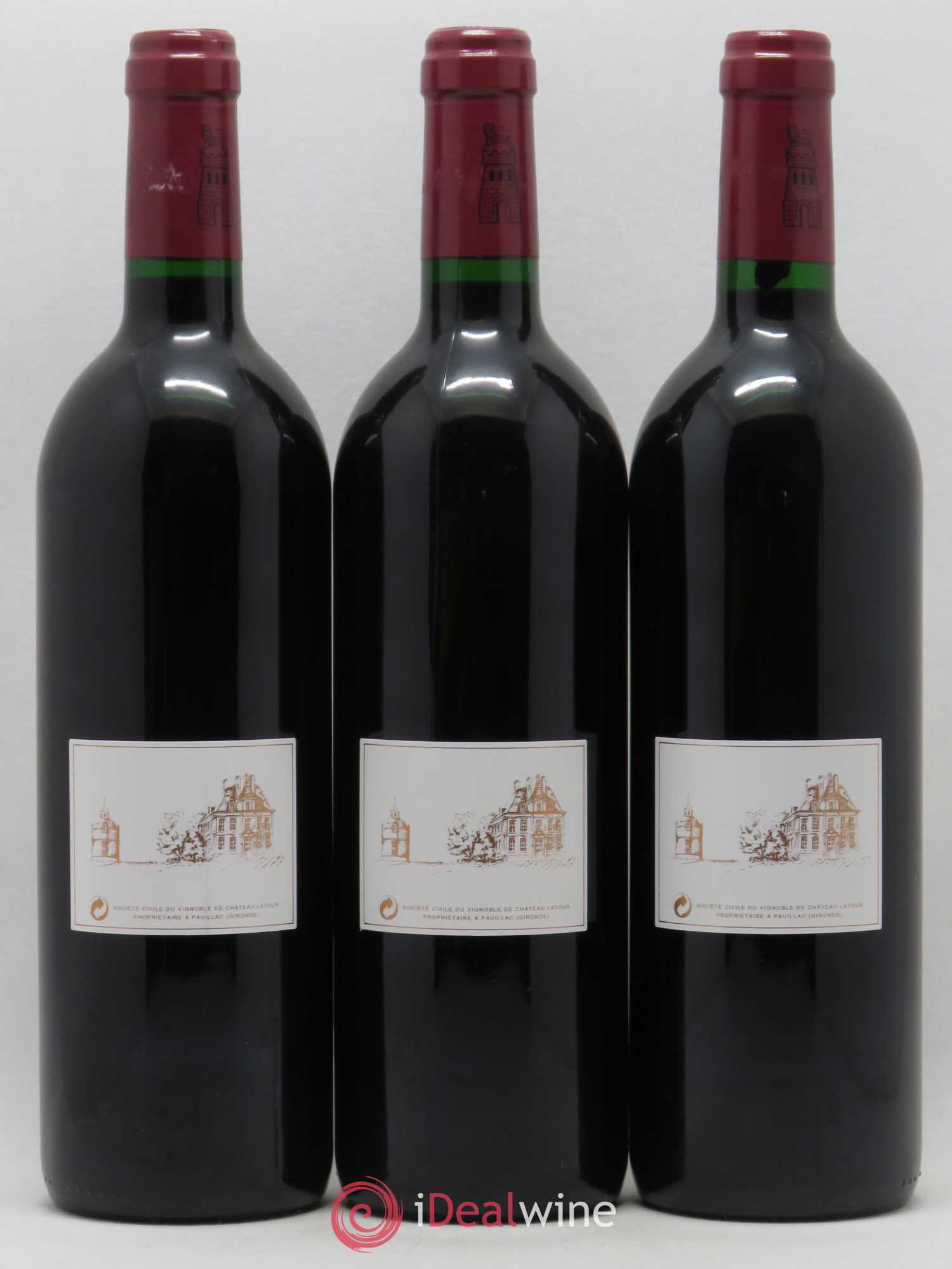 Château Latour 1er Grand Cru Classé 1996 - Lot de 3 bouteilles - 1
