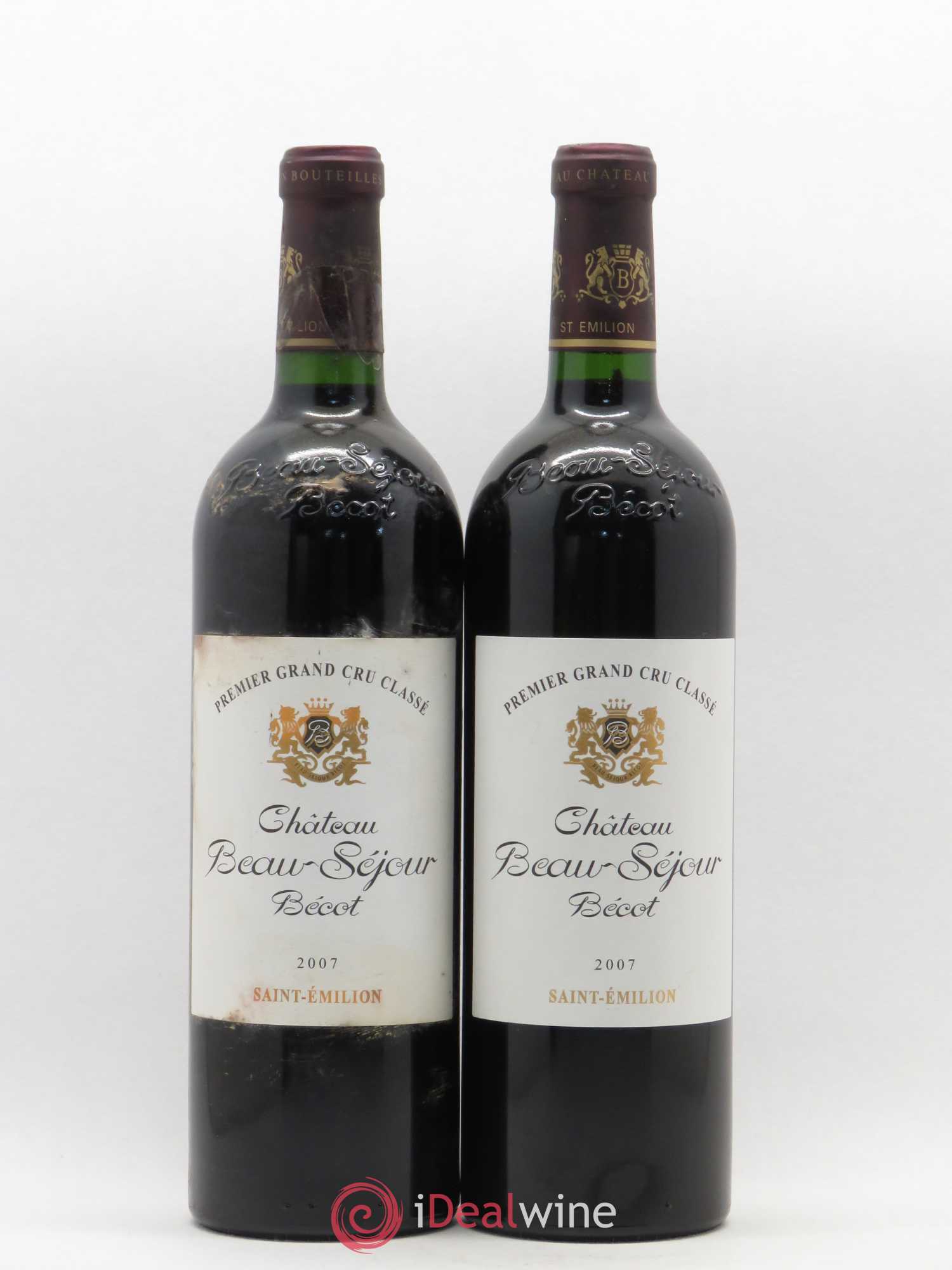 Château Beau-Séjour Bécot 1er Grand Cru Classé B 2007 - Lot de 2 bouteilles - 0