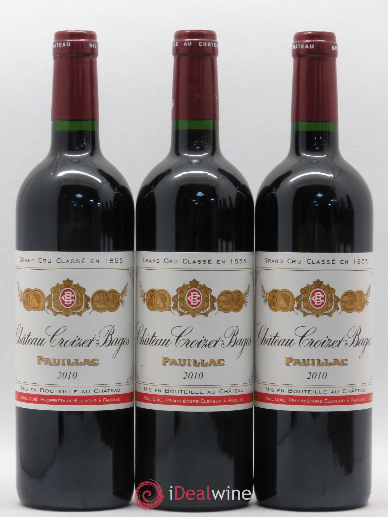 Château Croizet Bages 5ème Grand Cru Classé 2010 - Lot de 6 bouteilles - 1