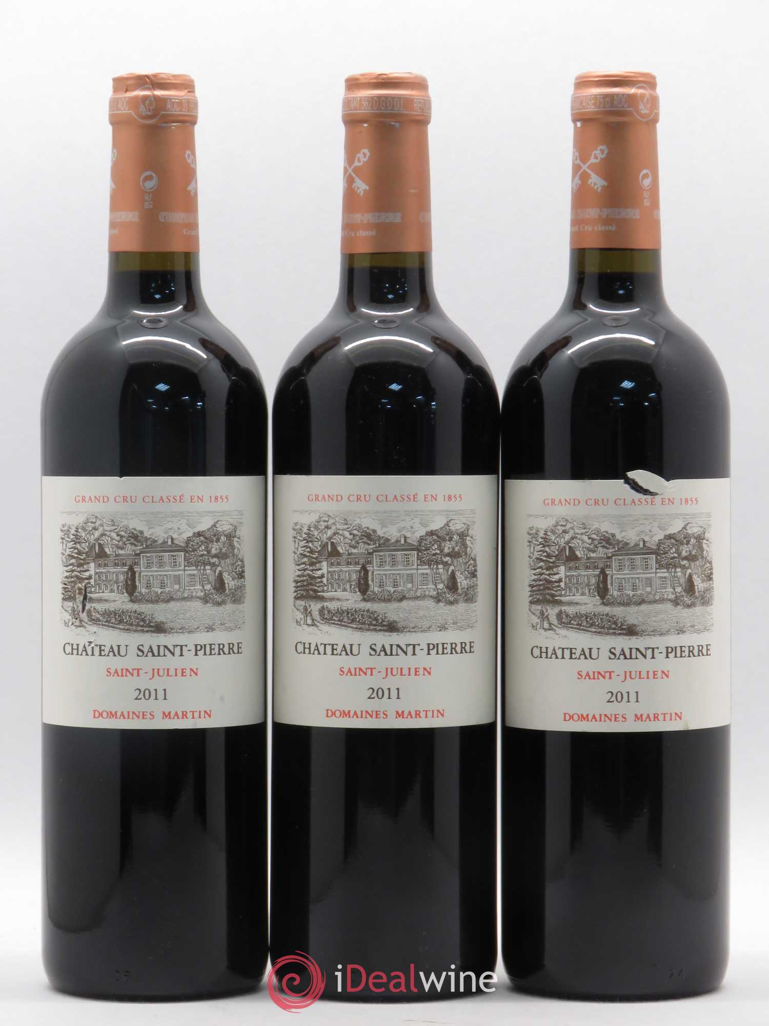Château Saint-Pierre 4ème Grand Cru Classé 2011 - Lot de 3 bouteilles - 0