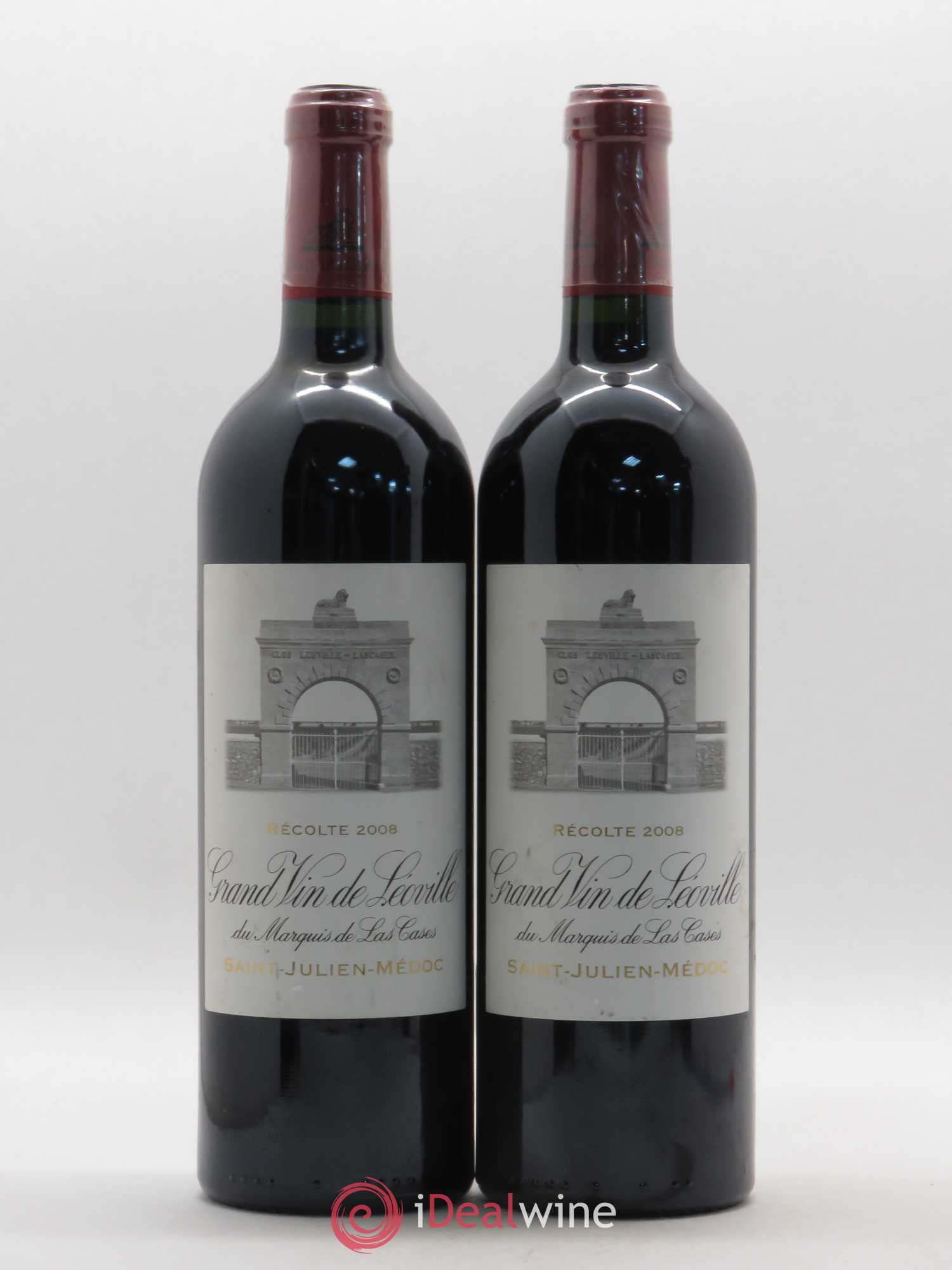Château Léoville Las Cases 2ème Grand Cru Classé 2008 - Lot de 2 bouteilles - 0