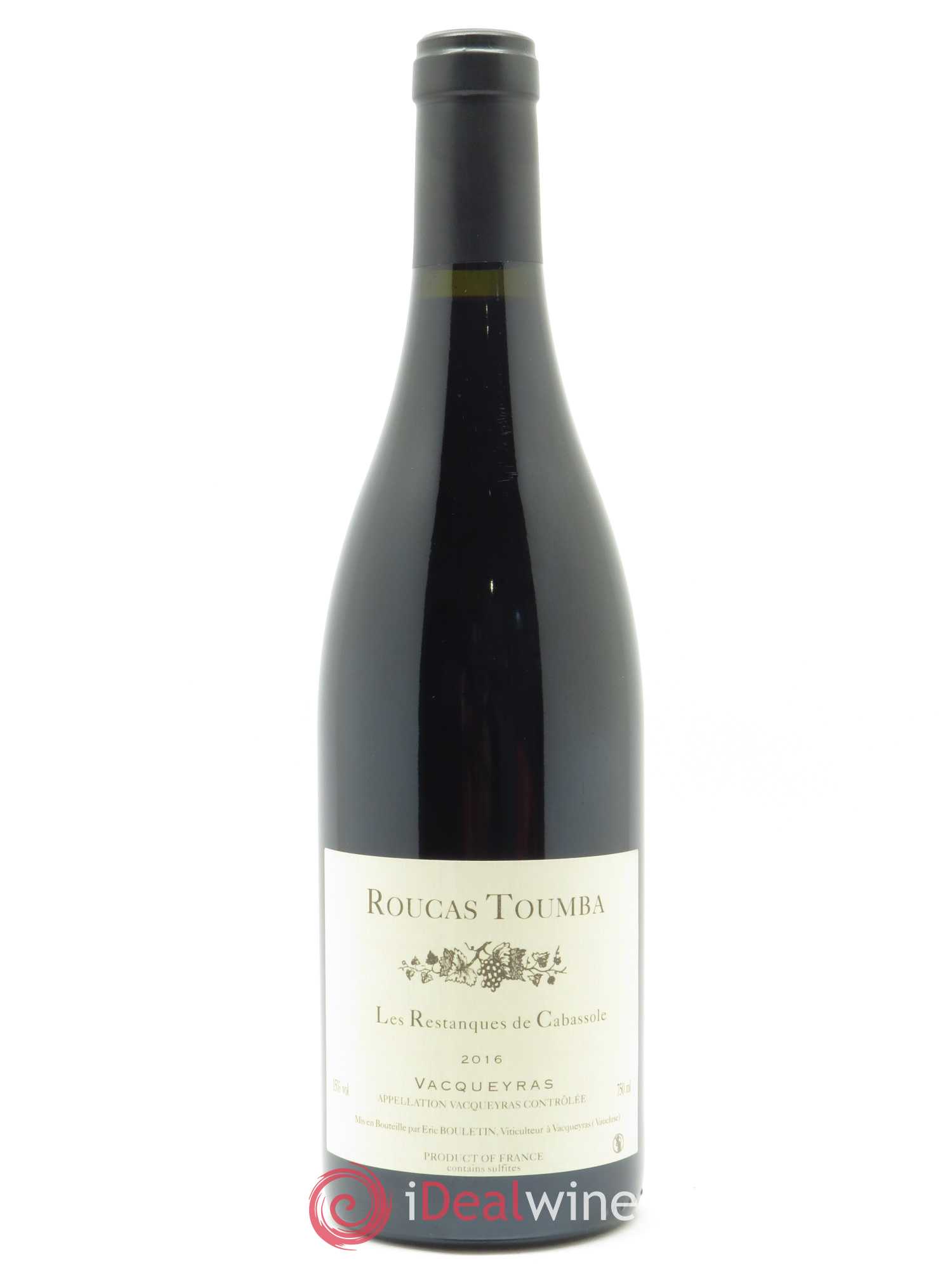 Vacqueyras Les Restanques de Cabassole Roucas Toumba 2016 - Lot de 1 bouteille - 0