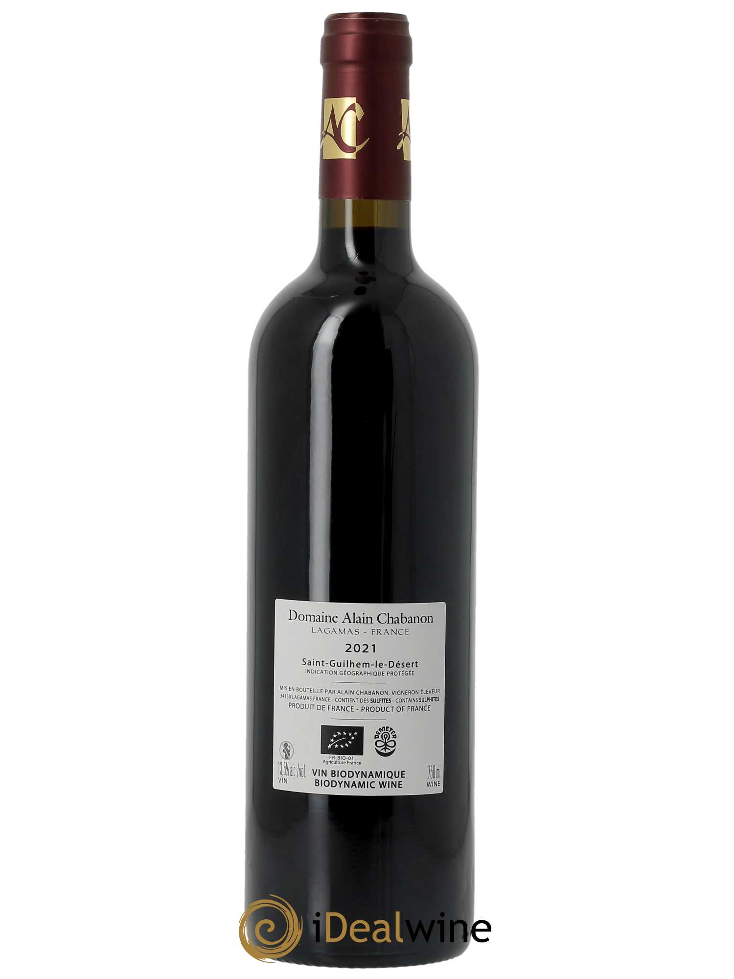 IGP Saint-Guilhem-le-Désert (anc. IGP Pays d'Oc) Alain Chabanon (Domaine) Le Petit Merle aux Alouettes 2021 - Lot de 1 bouteille - 3