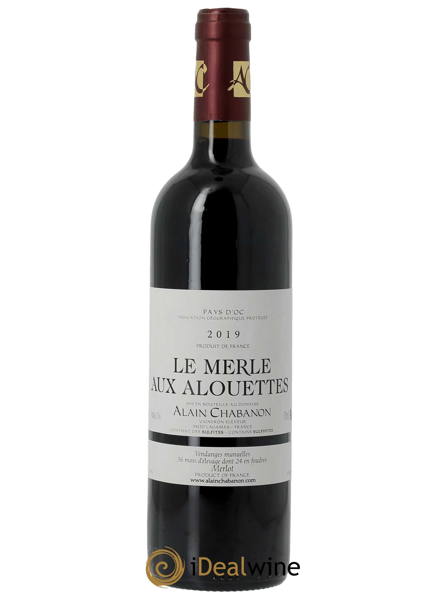 IGP Pays d'Oc Alain Chabanon (Domaine) Le Merle aux Alouettes 2019 - Lot of 1 bottle - 0