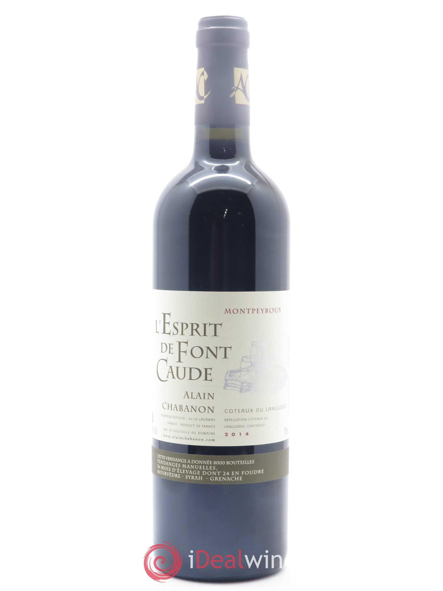 Languedoc Montpeyroux Alain Chabanon (Domaine) L'Esprit de Font Caude 2014 - Lot de 1 bouteille - 0