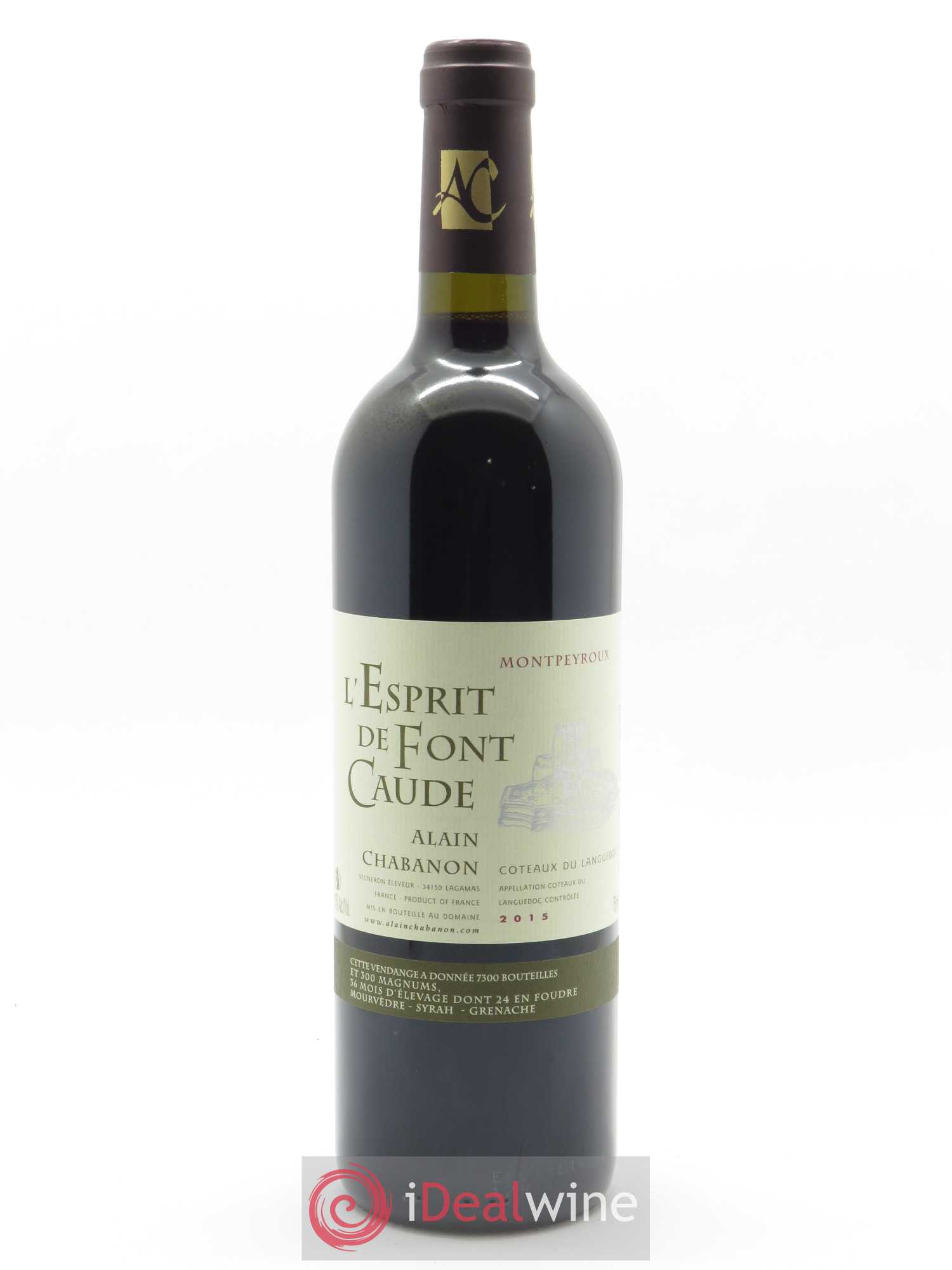 Languedoc Montpeyroux Alain Chabanon (Domaine) L'Esprit de Font Caude 2015 - Lot de 1 bouteille - 0