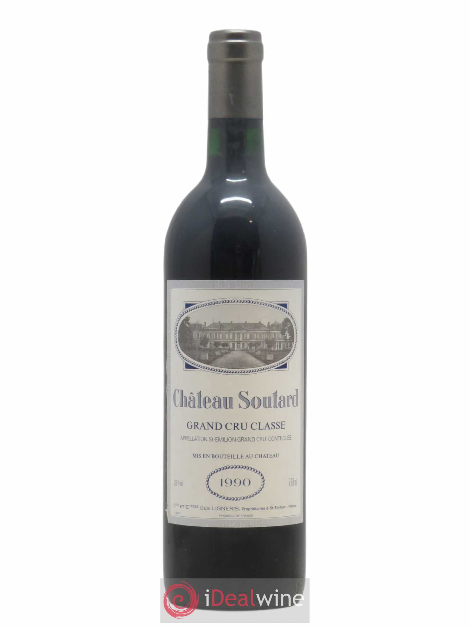 Château Soutard Grand Cru Classé 1990 - Lot de 1 bouteille - 0