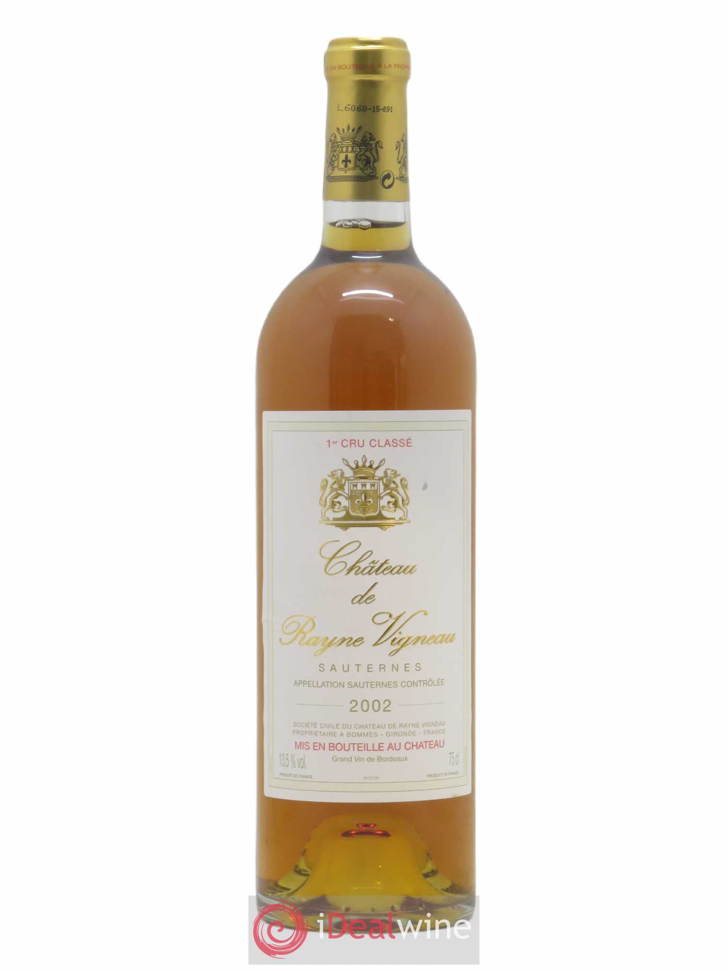 Château de Rayne Vigneau 1er Grand Cru Classé 2002 - Lotto di 1 bottiglia - 0