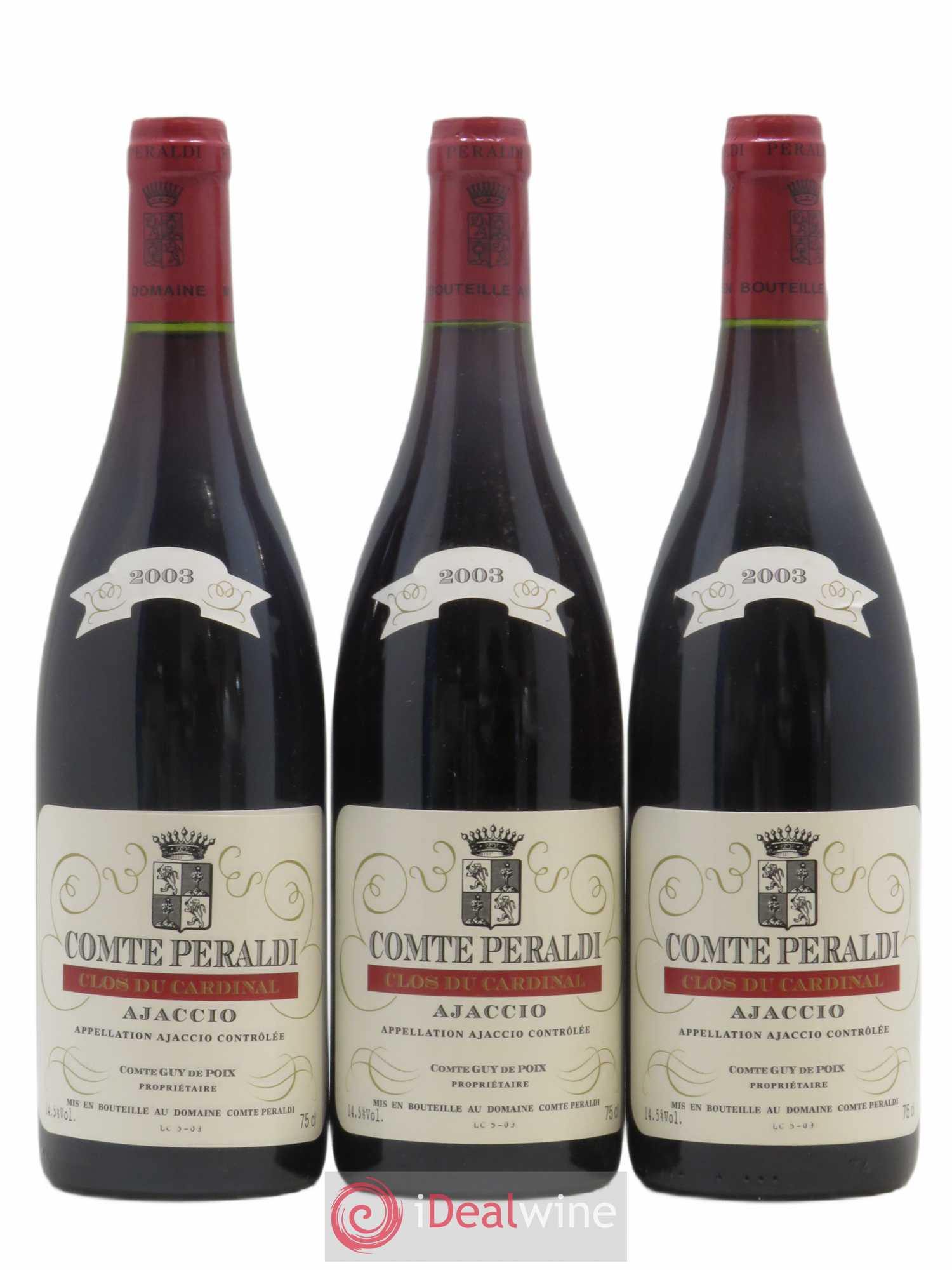 Ajaccio Clos du Cardinal Comte Peraldi 2003 - Posten von 3 Flaschen - 0