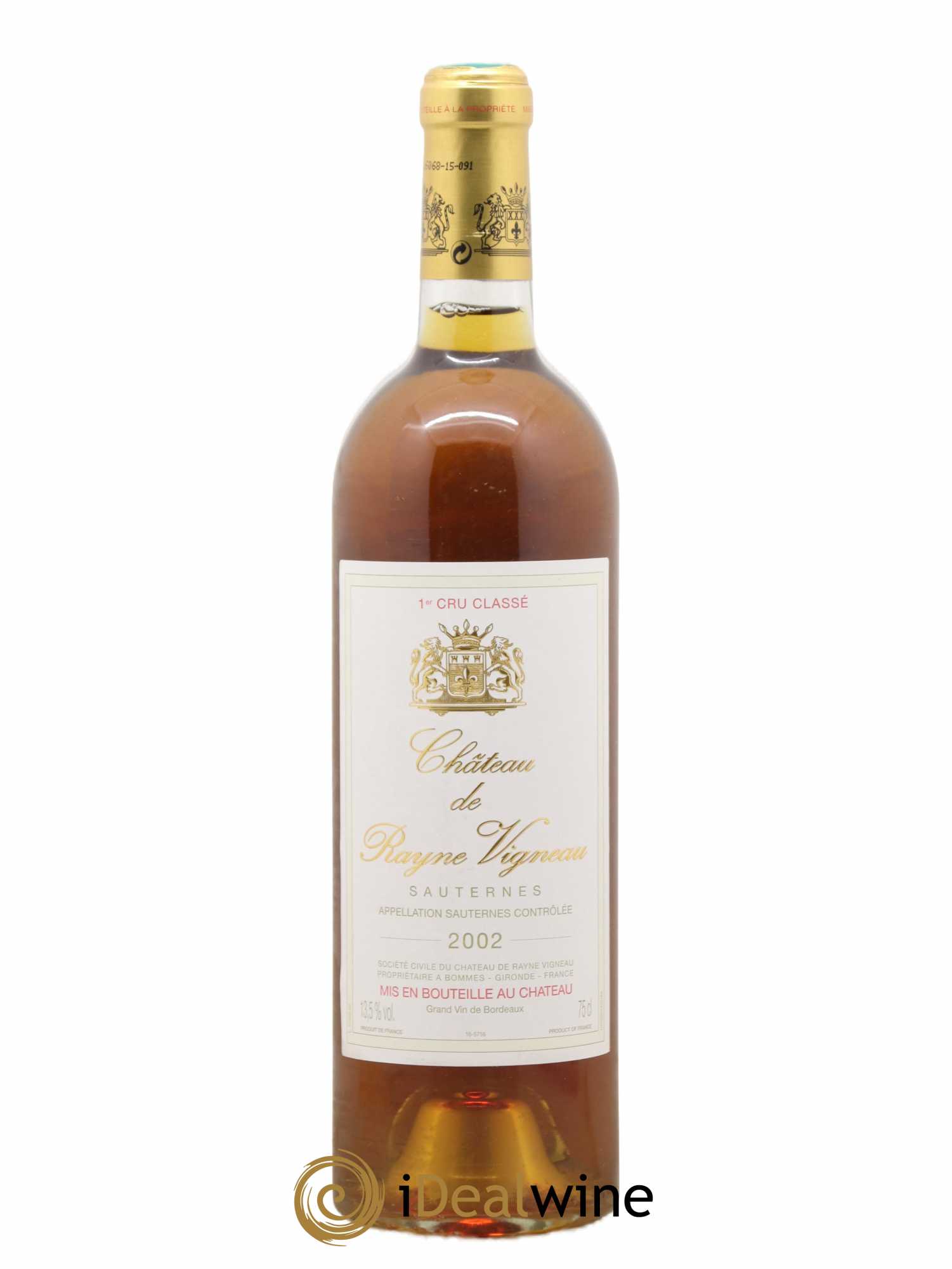 Château de Rayne Vigneau 1er Grand Cru Classé 2002 - Lot de 1 bouteille - 0