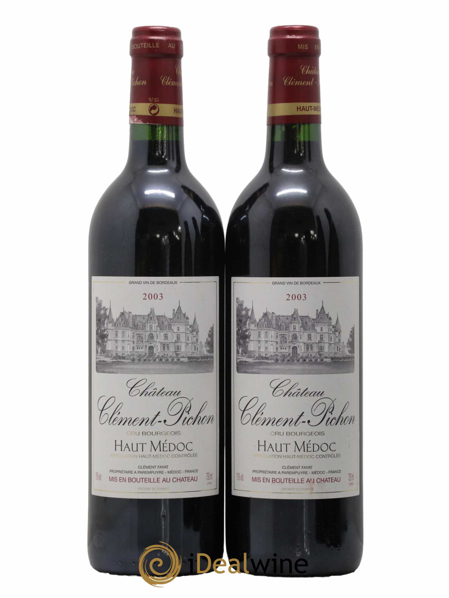 Château Clément-Pichon Cru Bourgeois 2003 - Lot de 2 bouteilles - 0