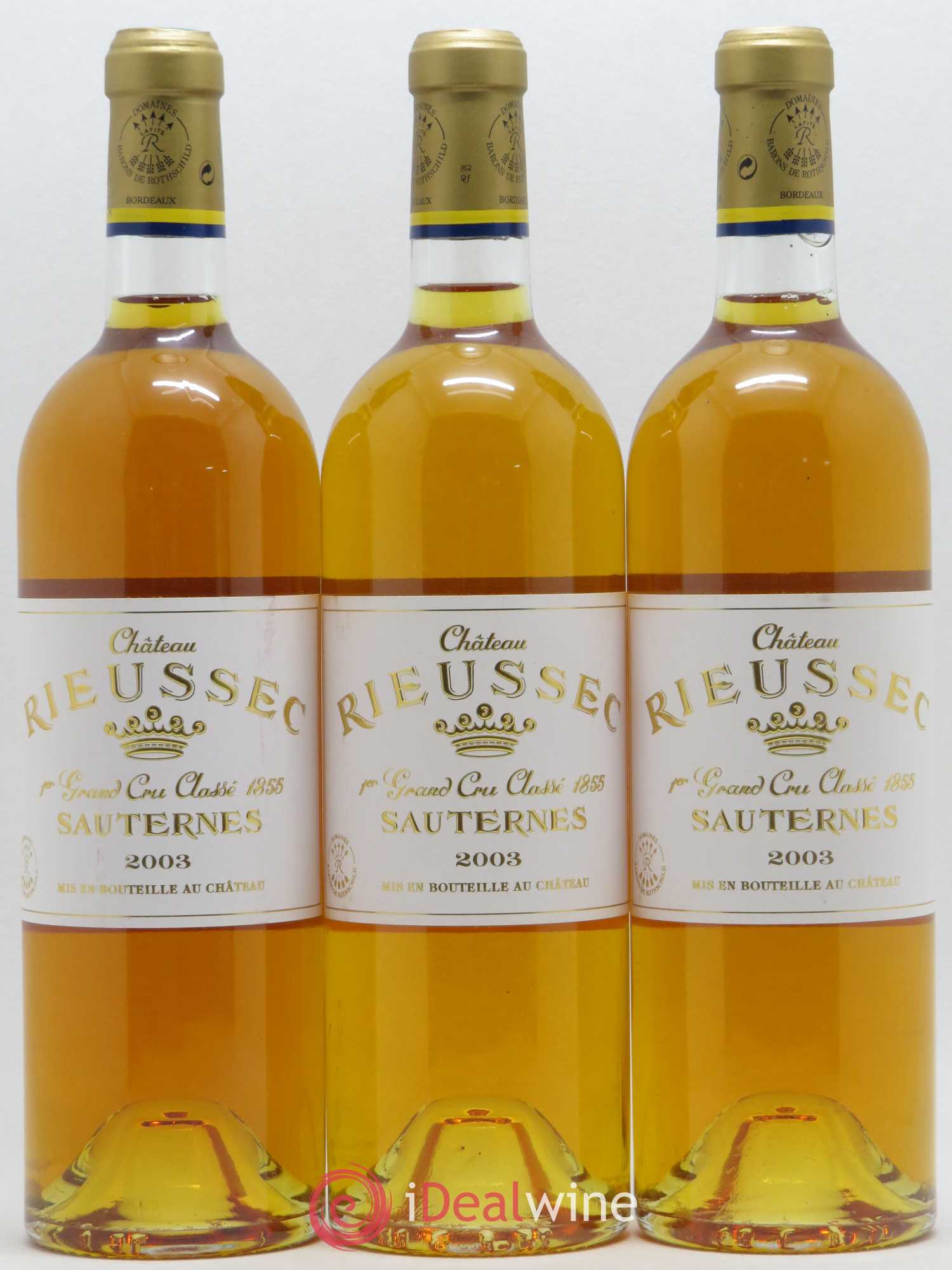 Château Rieussec 1er Grand Cru Classé 2003 - Lotto di 3 bottiglie - 0