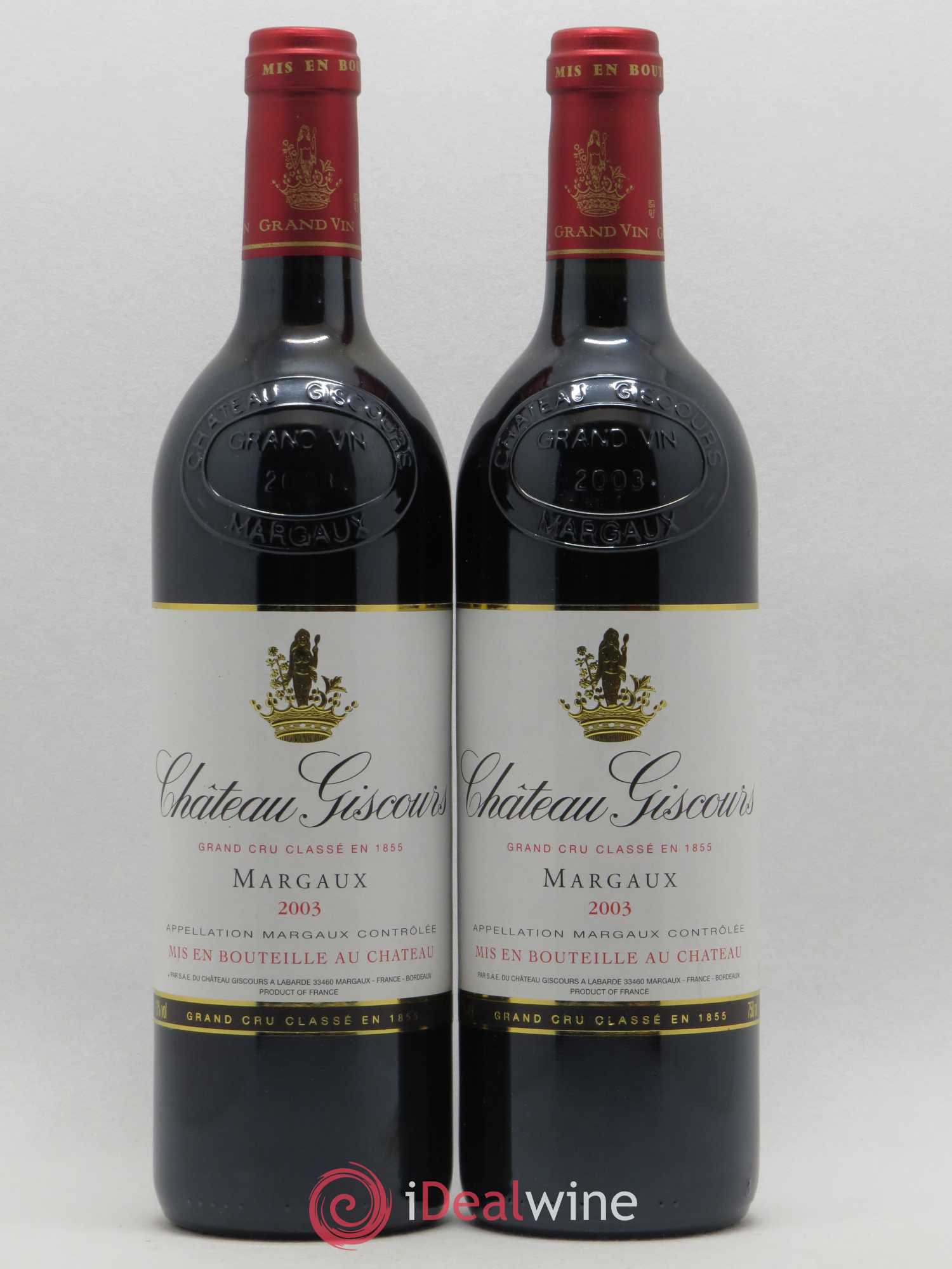 Château Giscours 3ème Grand Cru Classé 2003 - Lot de 2 bouteilles - 0