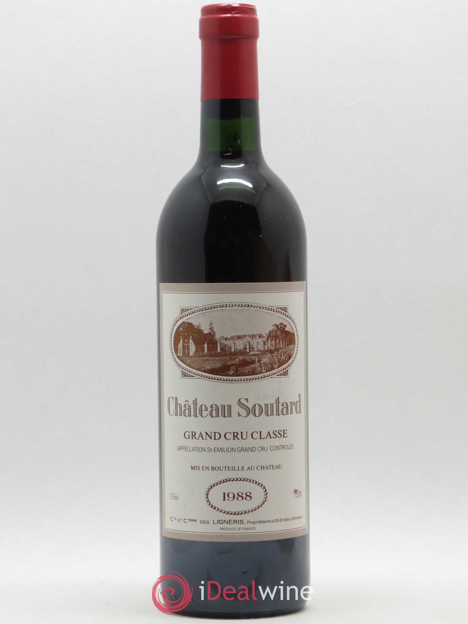 Château Soutard Grand Cru Classé 1988 - Lot de 1 bouteille - 0