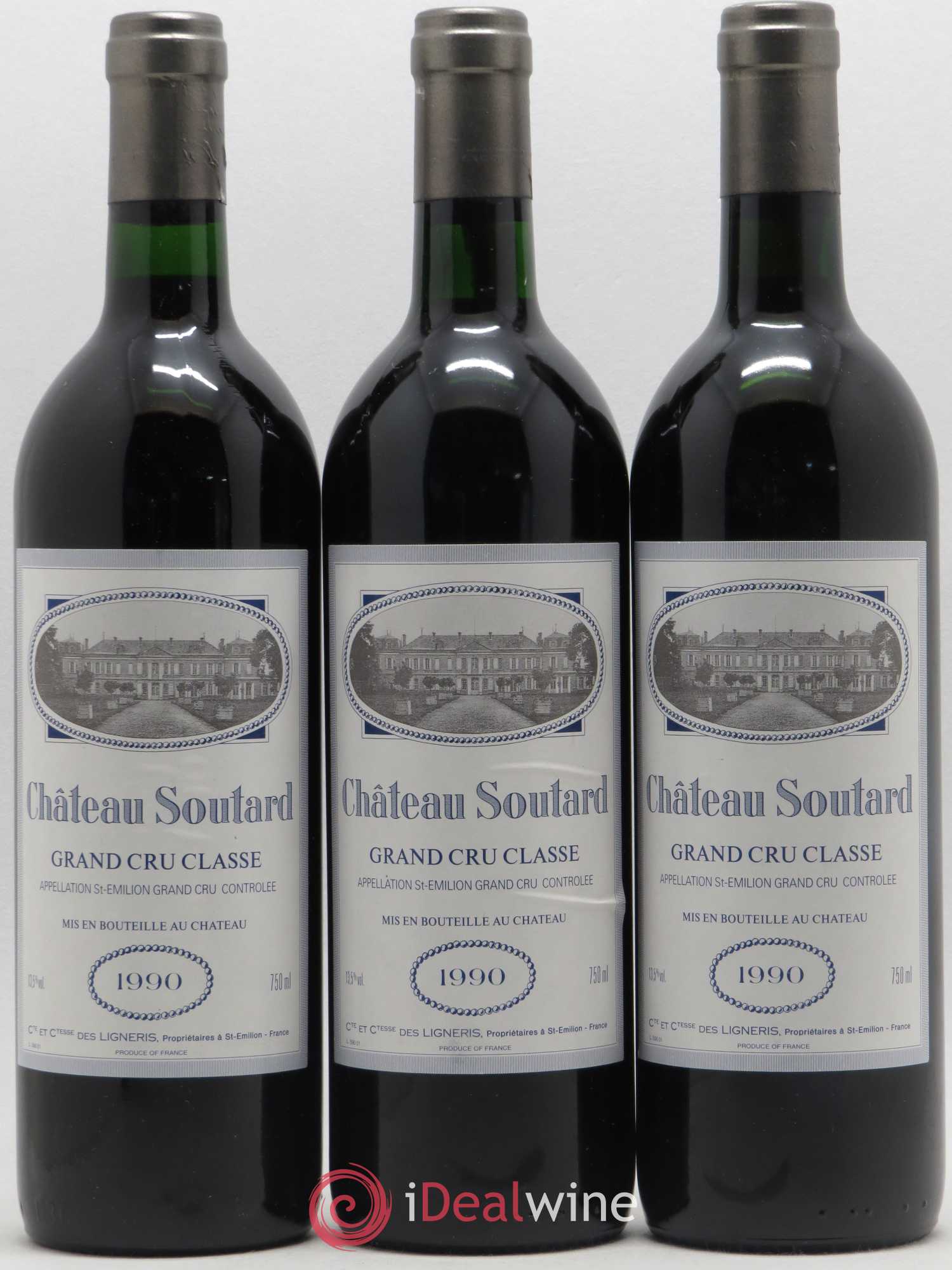 Château Soutard Grand Cru Classé 1990 - Lot de 5 bouteilles - 1