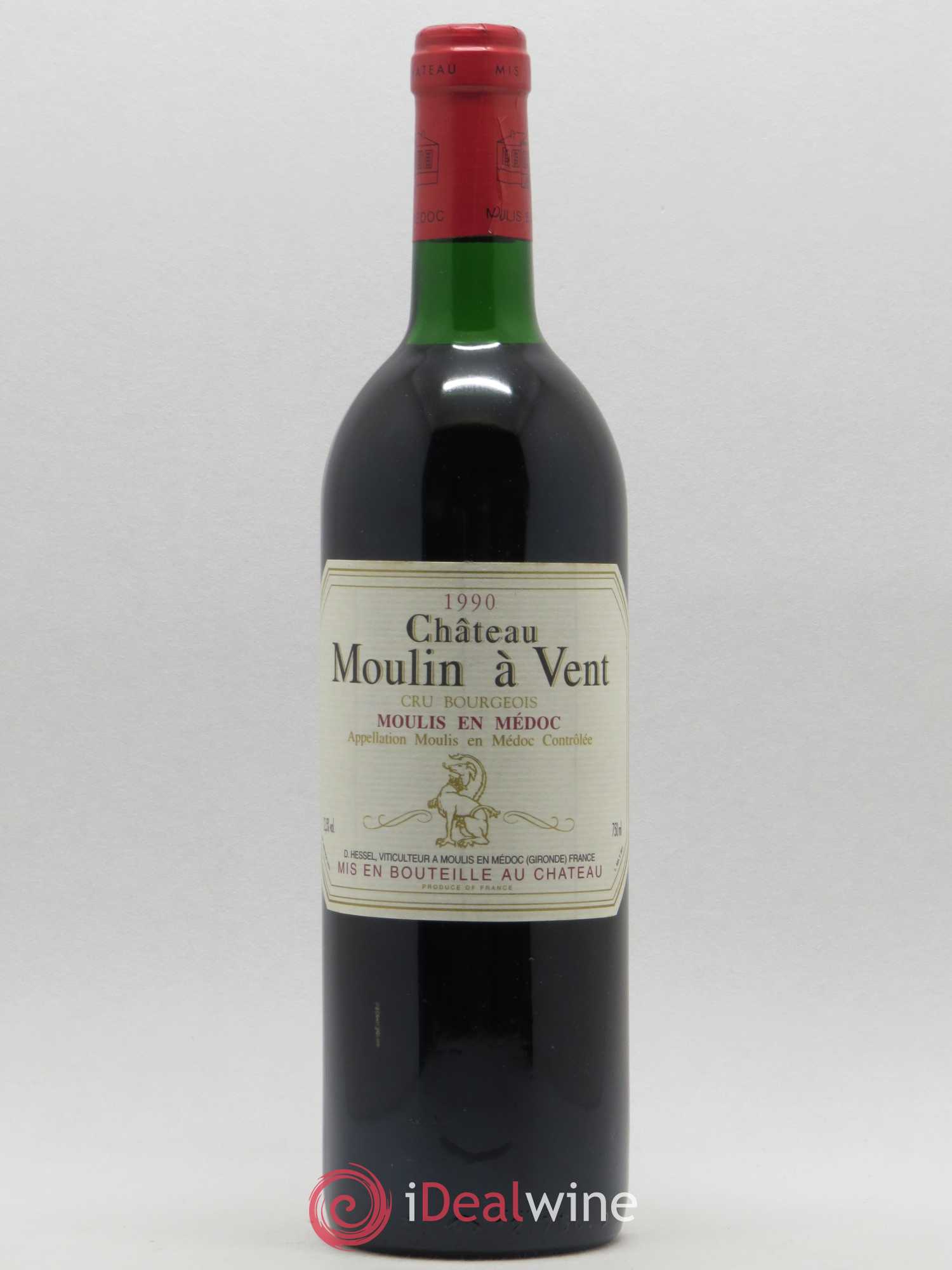 Château Moulin à Vent Cru Bourgeois 1990 - Lot de 1 bouteille - 0
