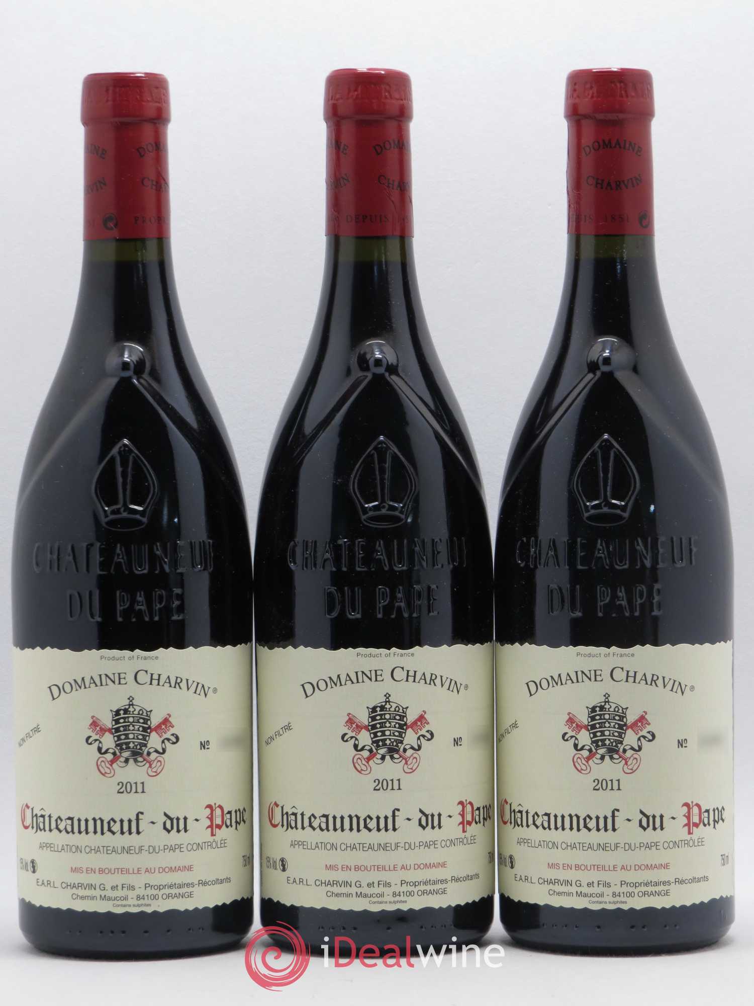 Châteauneuf-du-Pape Charvin (Domaine) 2011 - Lot de 5 bouteilles - 1