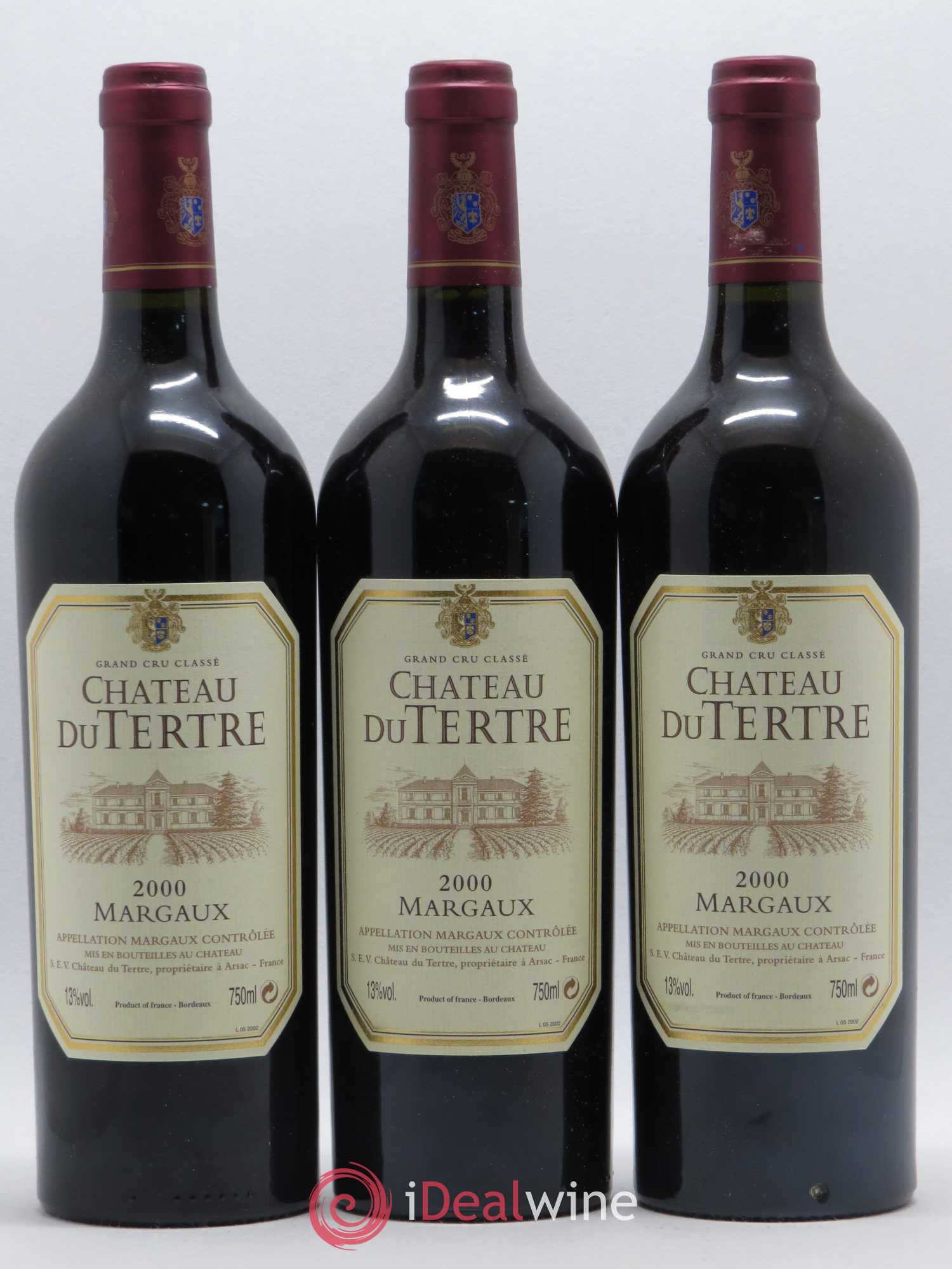 Château du Tertre 5ème Grand Cru Classé 2000 - Lot de 6 bouteilles - 1