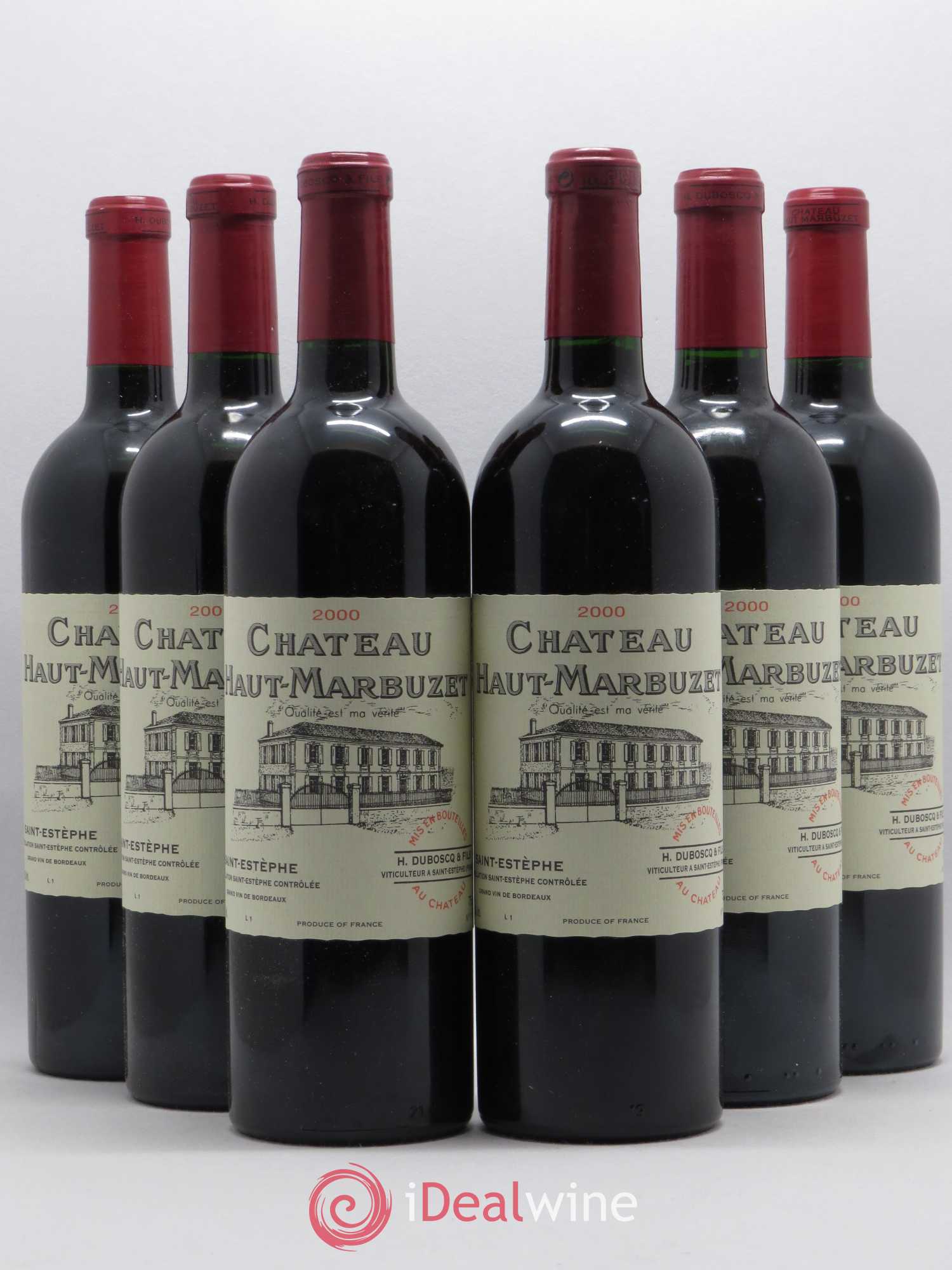 Château Haut Marbuzet 2000 - Lot de 6 bouteilles - 0