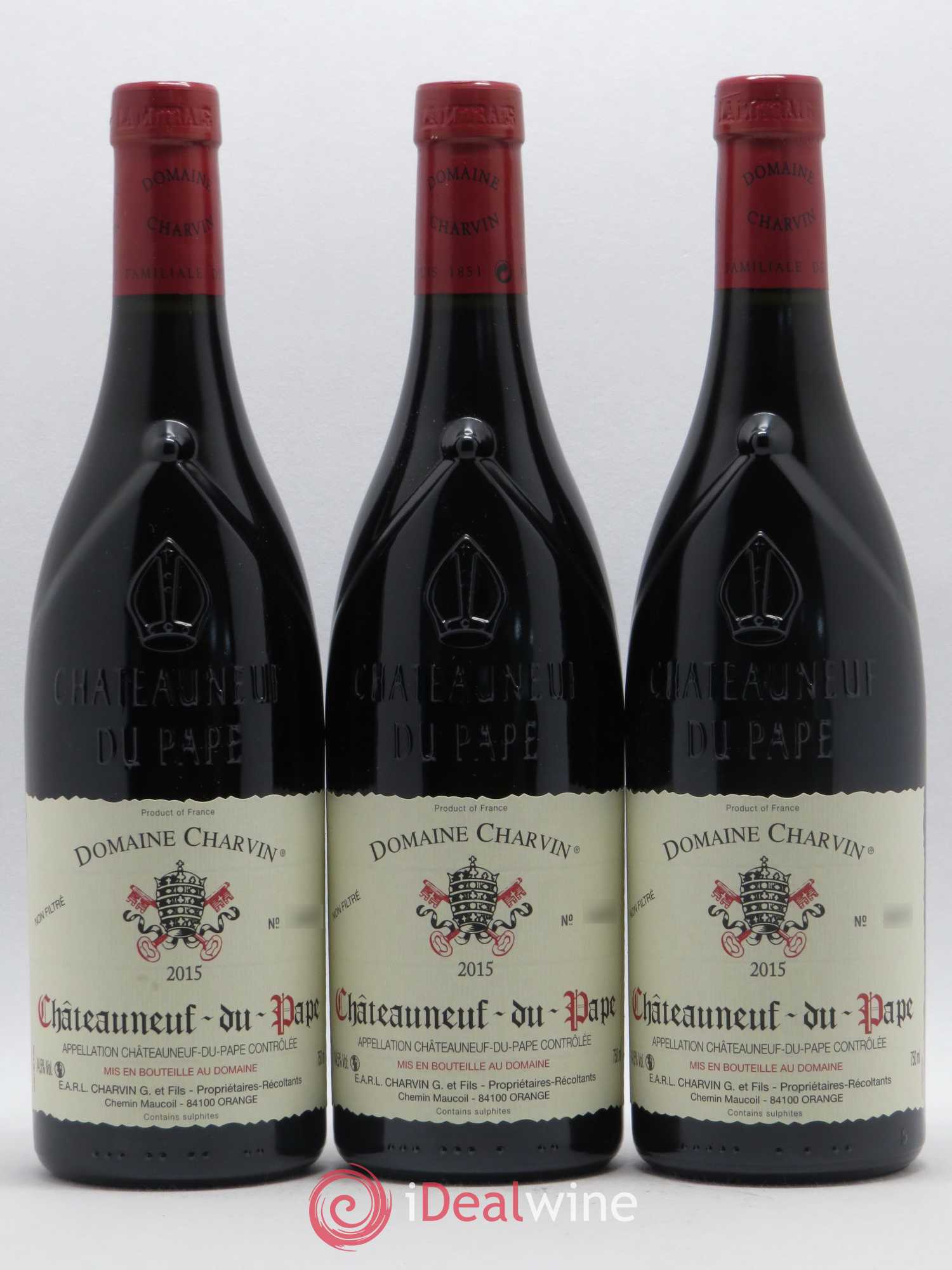 Châteauneuf-du-Pape Charvin (Domaine) 2015 - Lot de 3 bouteilles - 0