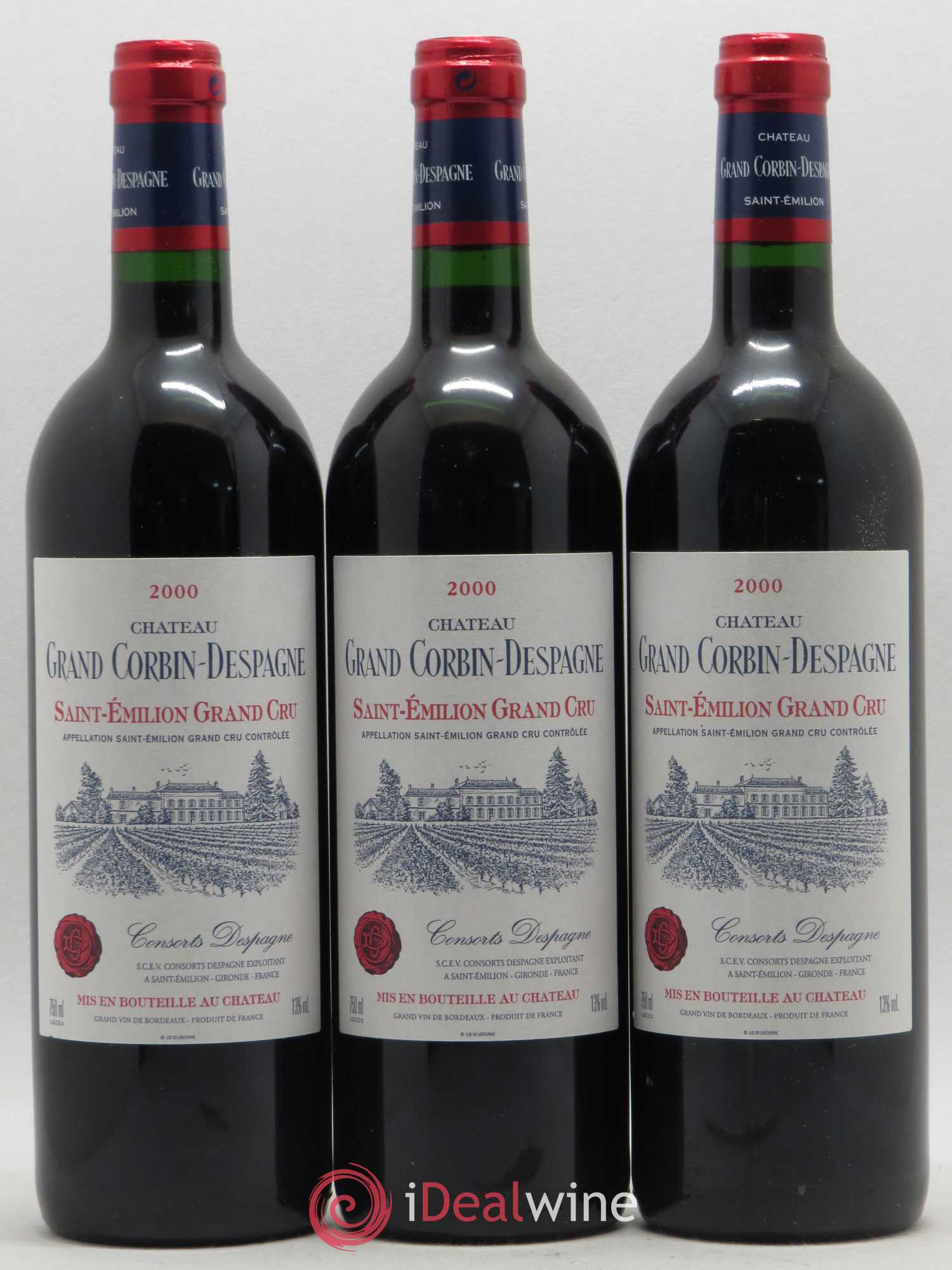 Château Grand Corbin Despagne Grand Cru Classé 2000 - Lot de 6 bouteilles - 1