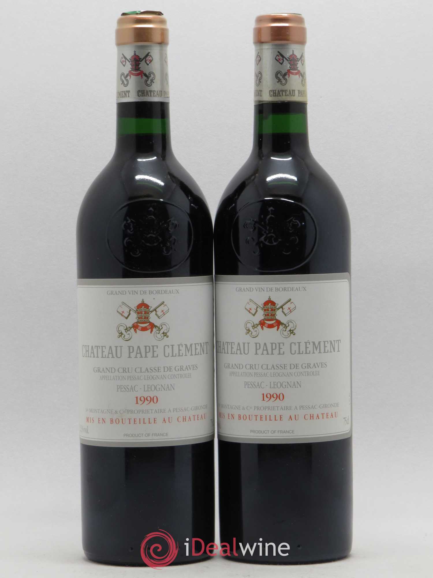 Château Pape Clément Cru Classé de Graves 1990 - Lot de 2 bouteilles - 0