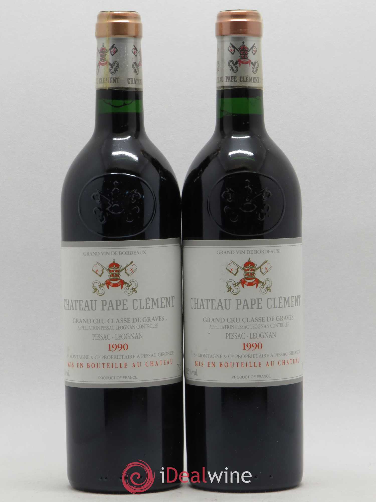 Château Pape Clément Cru Classé de Graves 1990 - Lot de 2 bouteilles - 0
