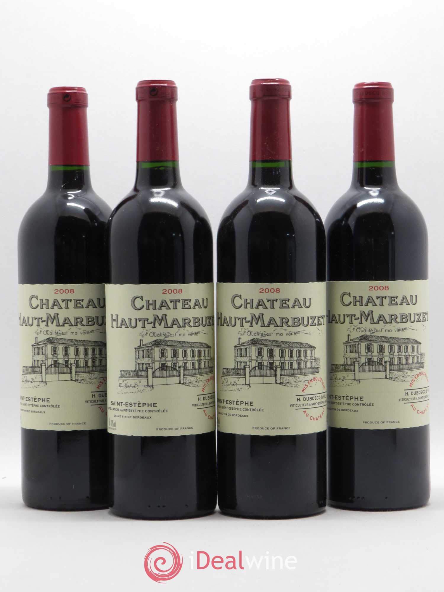Château Haut Marbuzet 2008 - Lot de 4 bouteilles - 0