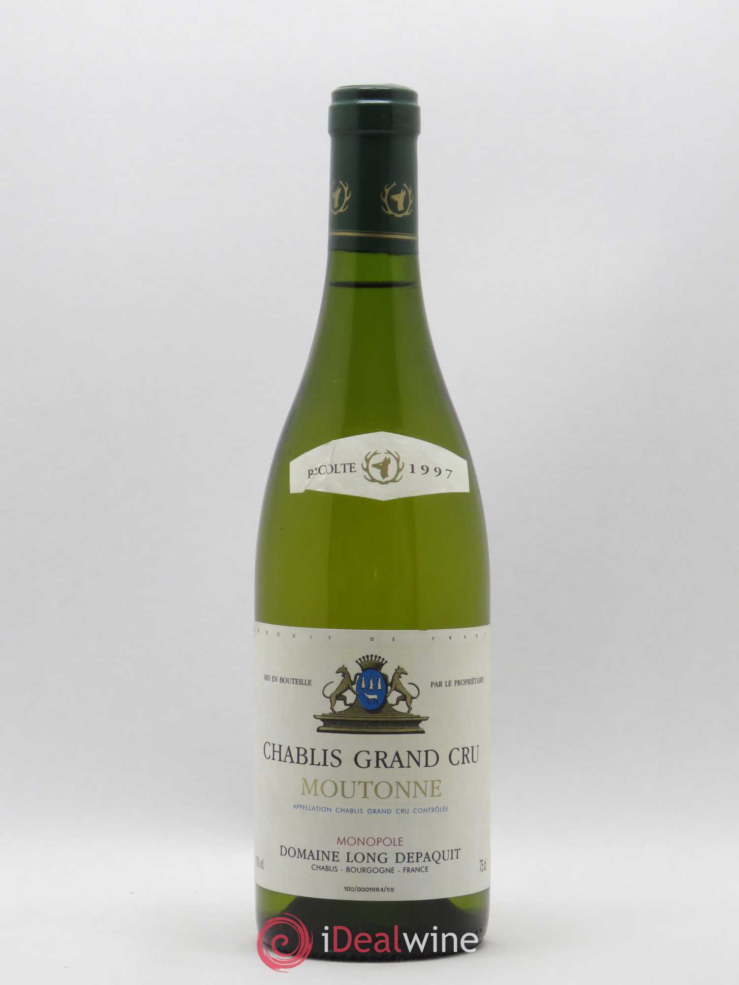 Chablis Grand Cru Moutonne Long Depaquit - Albert Bichot (Domaine) 1997 - Lot de 1 bouteille - 0