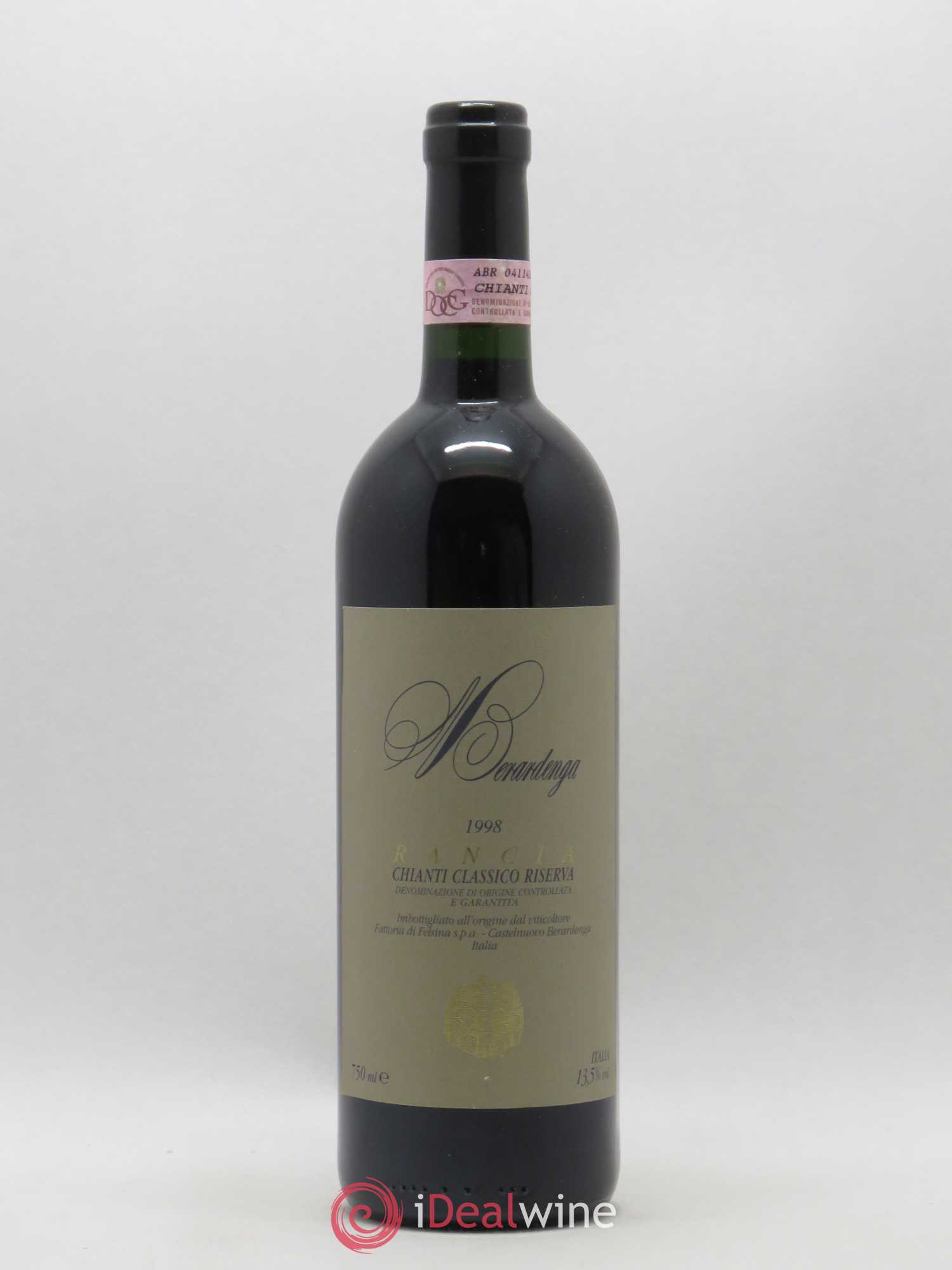Chianti Classico DOCG Riserva Rancia Berardenga 1998 - Posten von 1 Flasche - 0