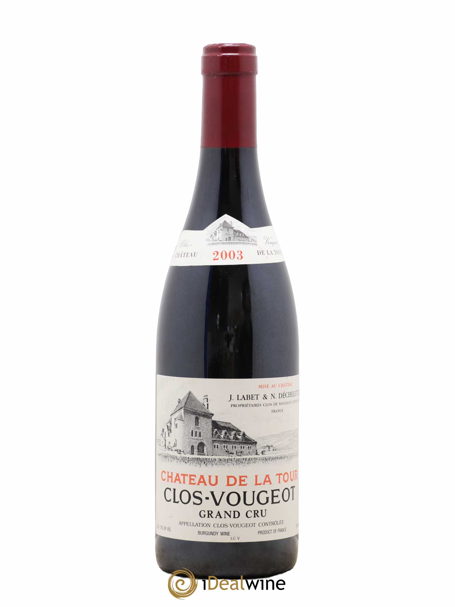 Clos de Vougeot Grand Cru Château de La Tour 2003 - Lot de 1 bouteille - 0