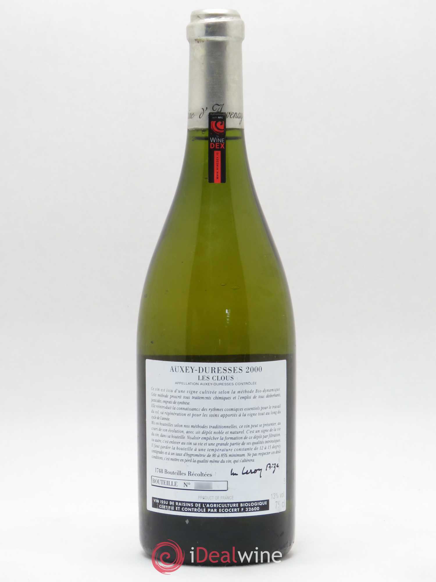 Auxey-Duresses Les Clous d'Auvenay (Domaine) 2000 - Lot de 1 bouteille - 1